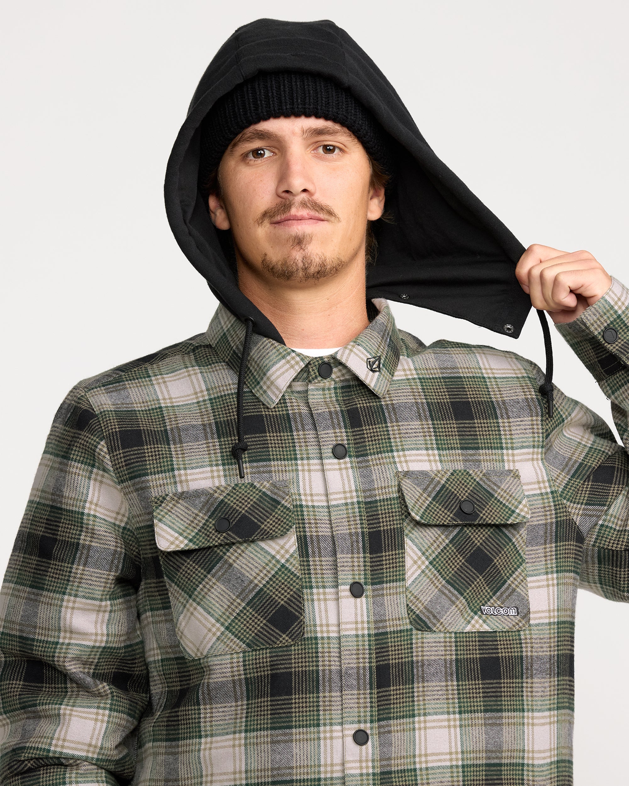 Veste Flannel Insulated Kenson - Black Green - Image 5