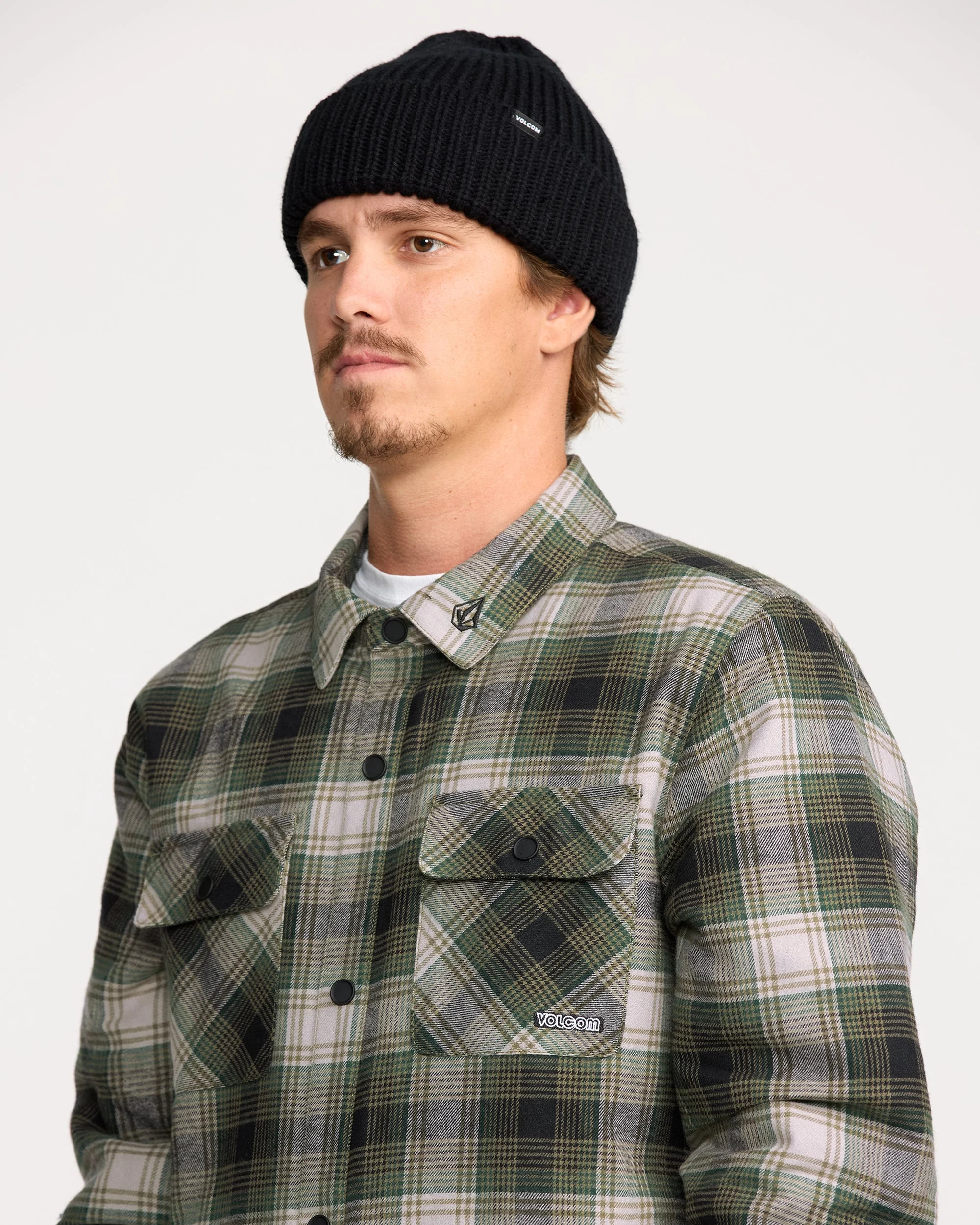 Veste Flannel Insulated Kenson - Black Green - Image 6