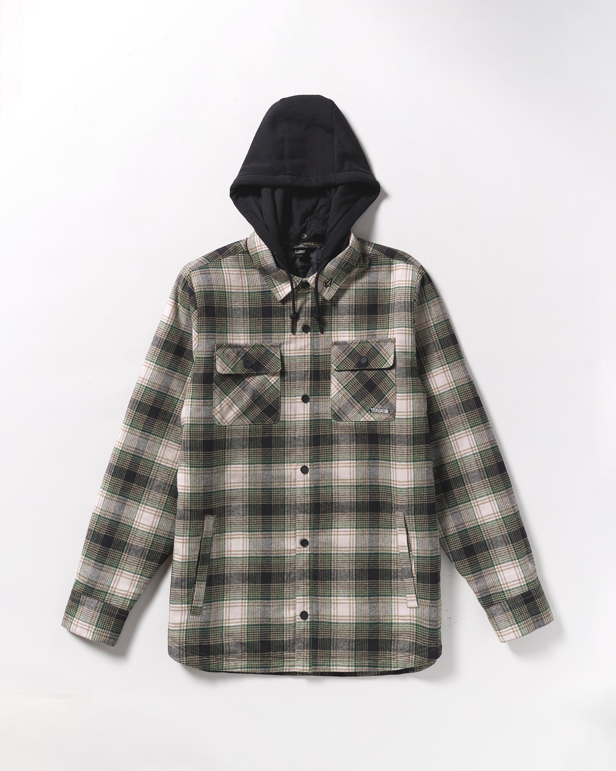 Veste Flannel Insulated Kenson - Black Green - Image 8