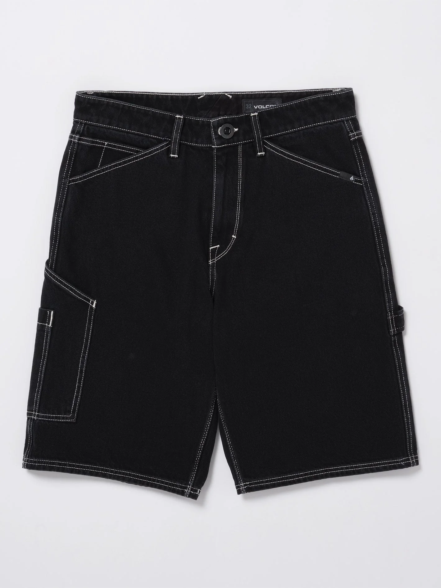 Short Labored Denim Utility - BLACK - Image 5