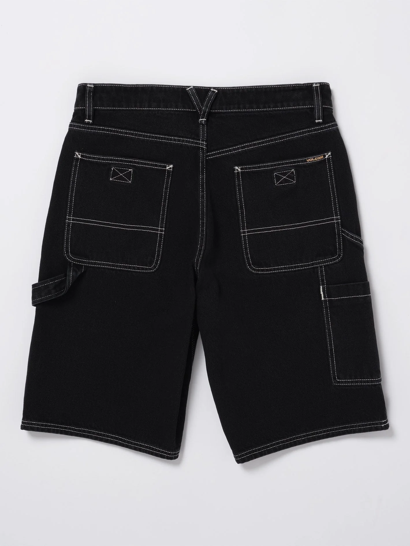 Short Labored Denim Utility - BLACK - Image 6