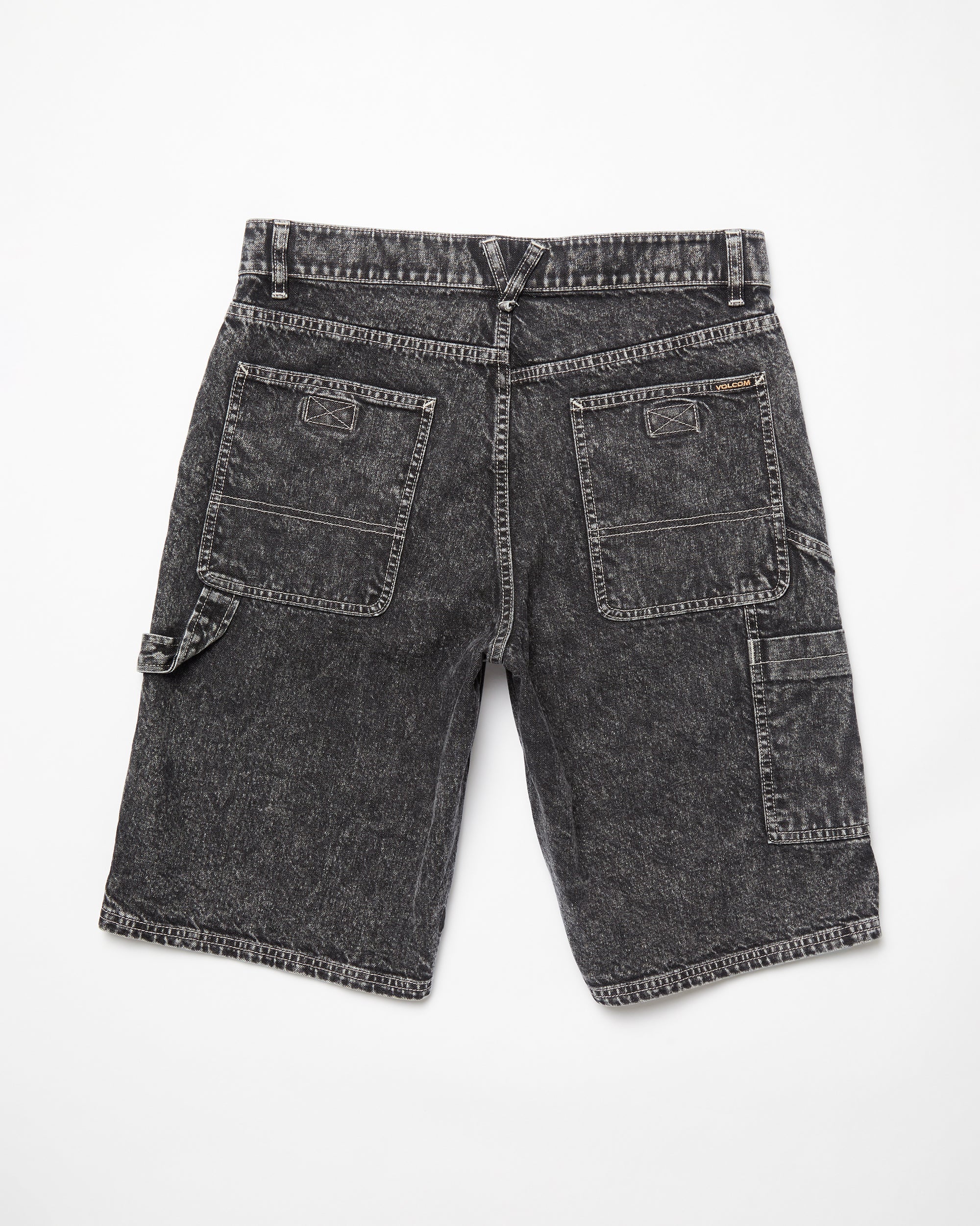 Short Labored Denim Utility - LIGHT ACID BLACK - Image 8