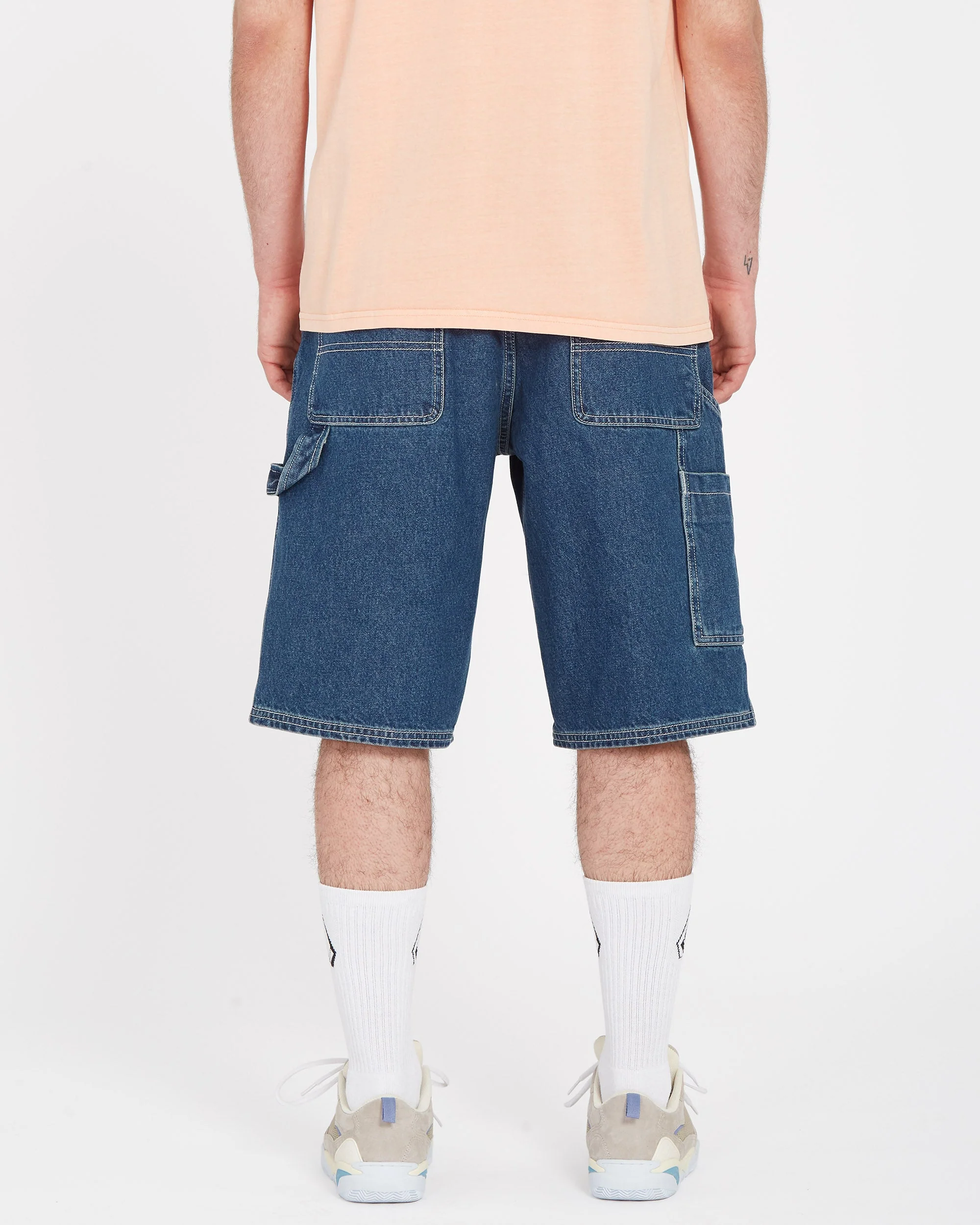 Short Labored Denim Utility - INDIGO RIDGE WASH - Image 2