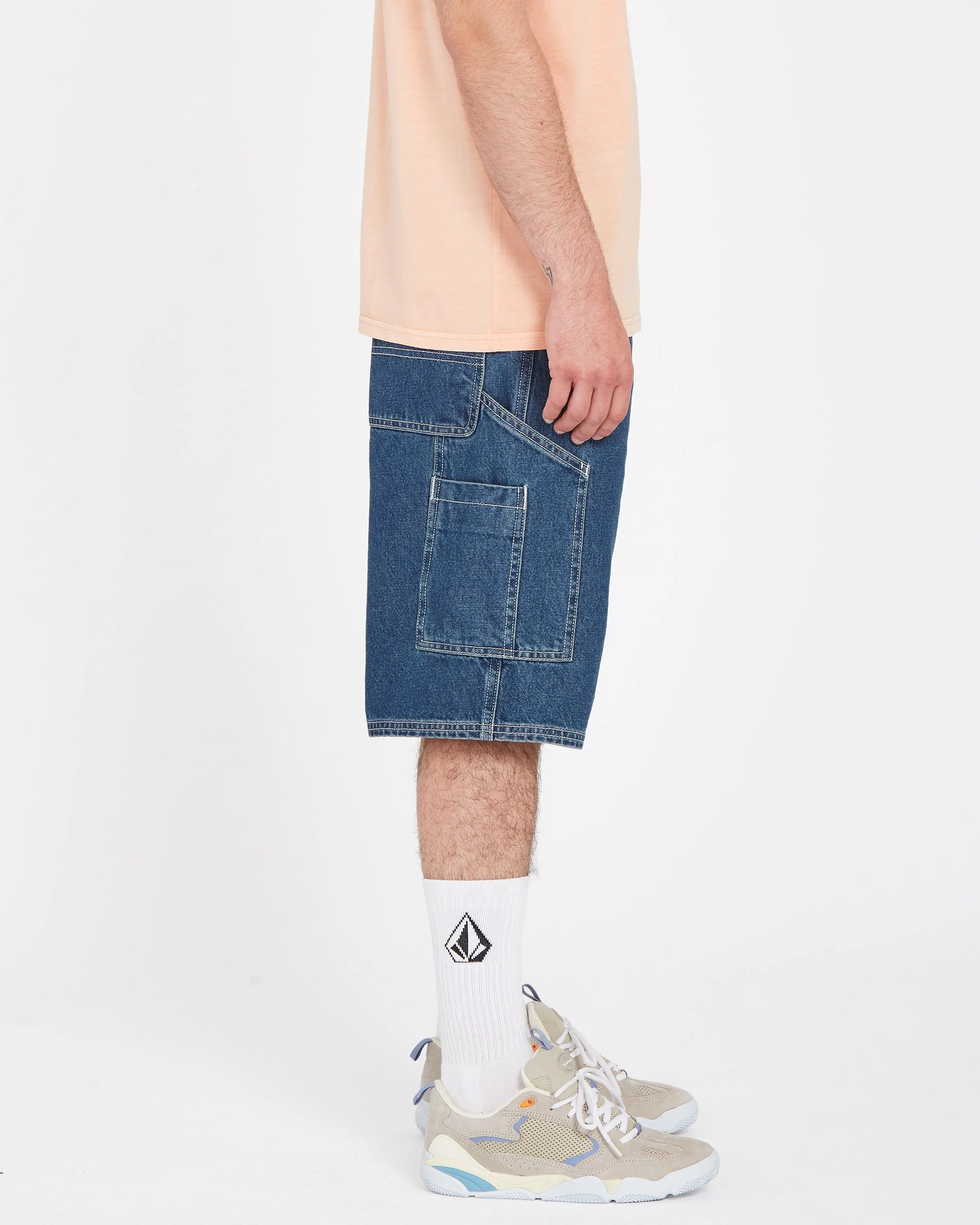 Short Labored Denim Utility - INDIGO RIDGE WASH - Image 6