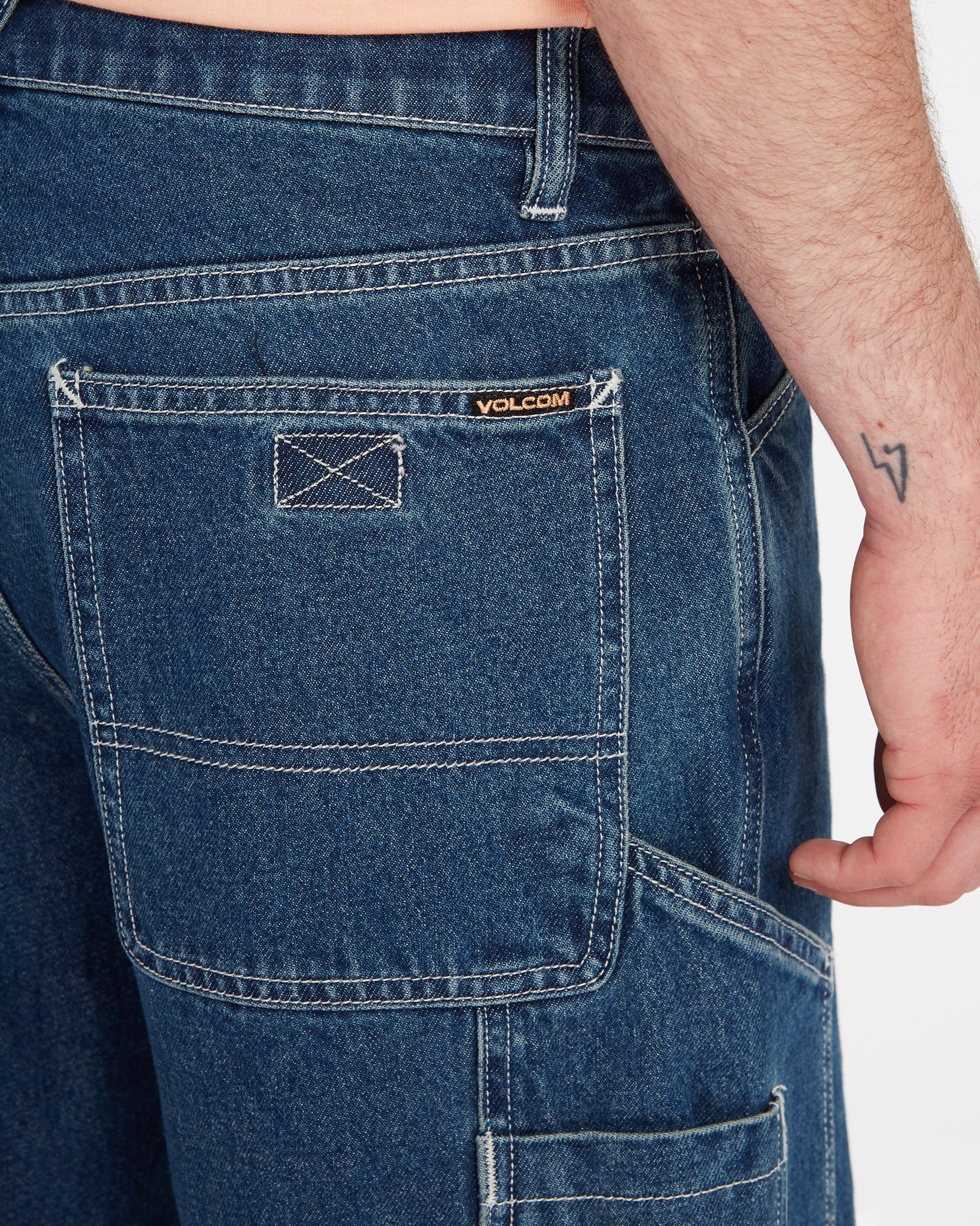 Short Labored Denim Utility - INDIGO RIDGE WASH - Image 7