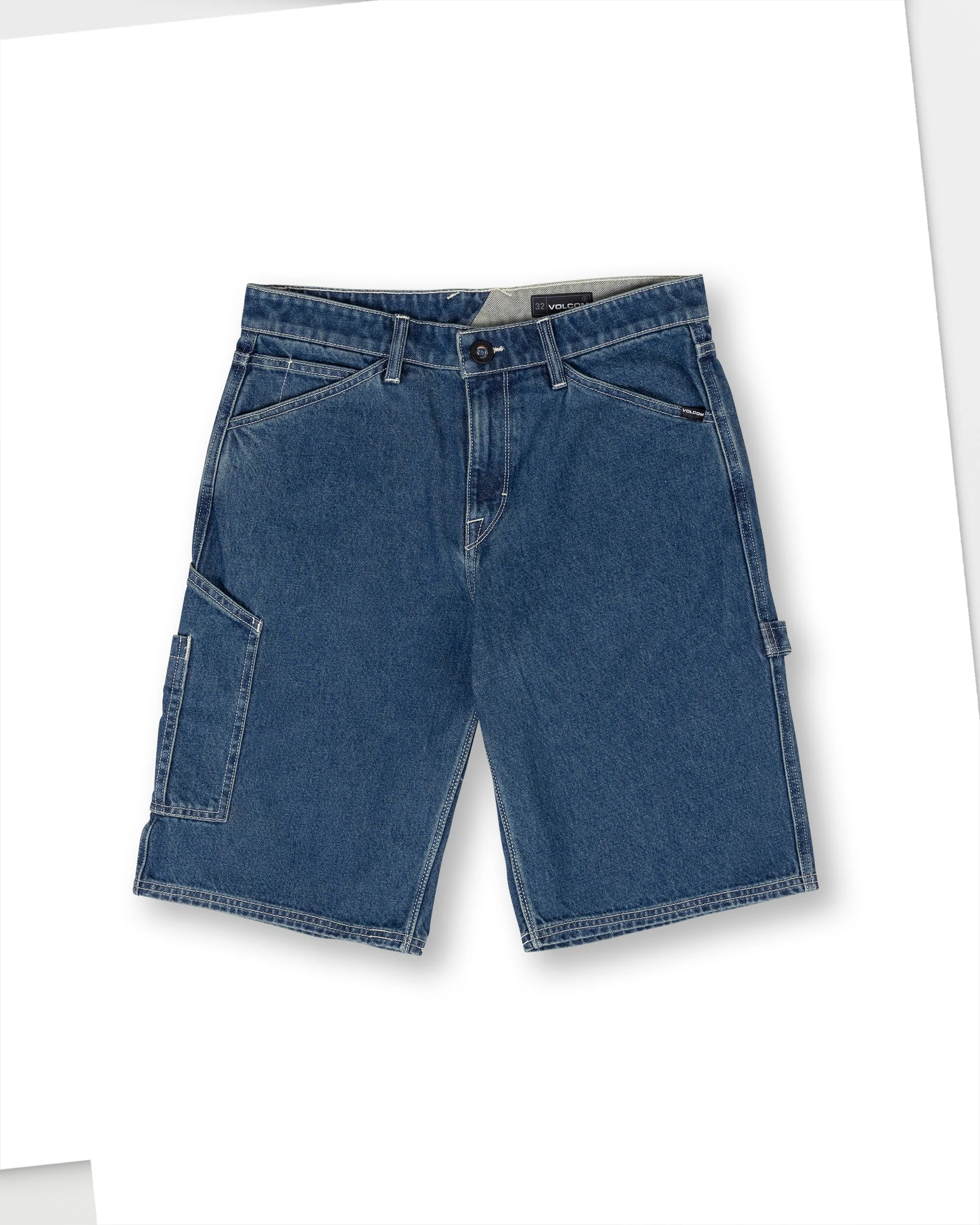 Short Labored Denim Utility - INDIGO RIDGE WASH - Image 9