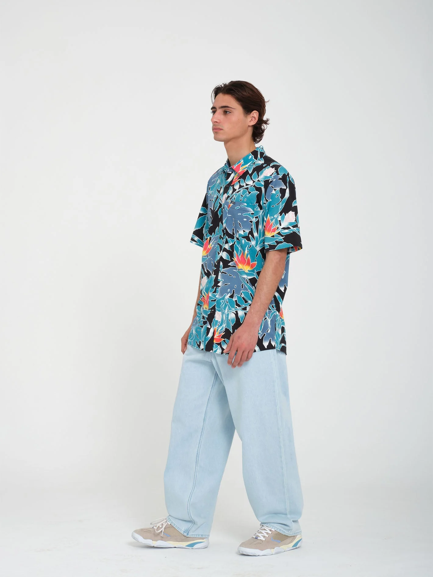 Chemise Leaf Pit Floral - BLACK - Image 5