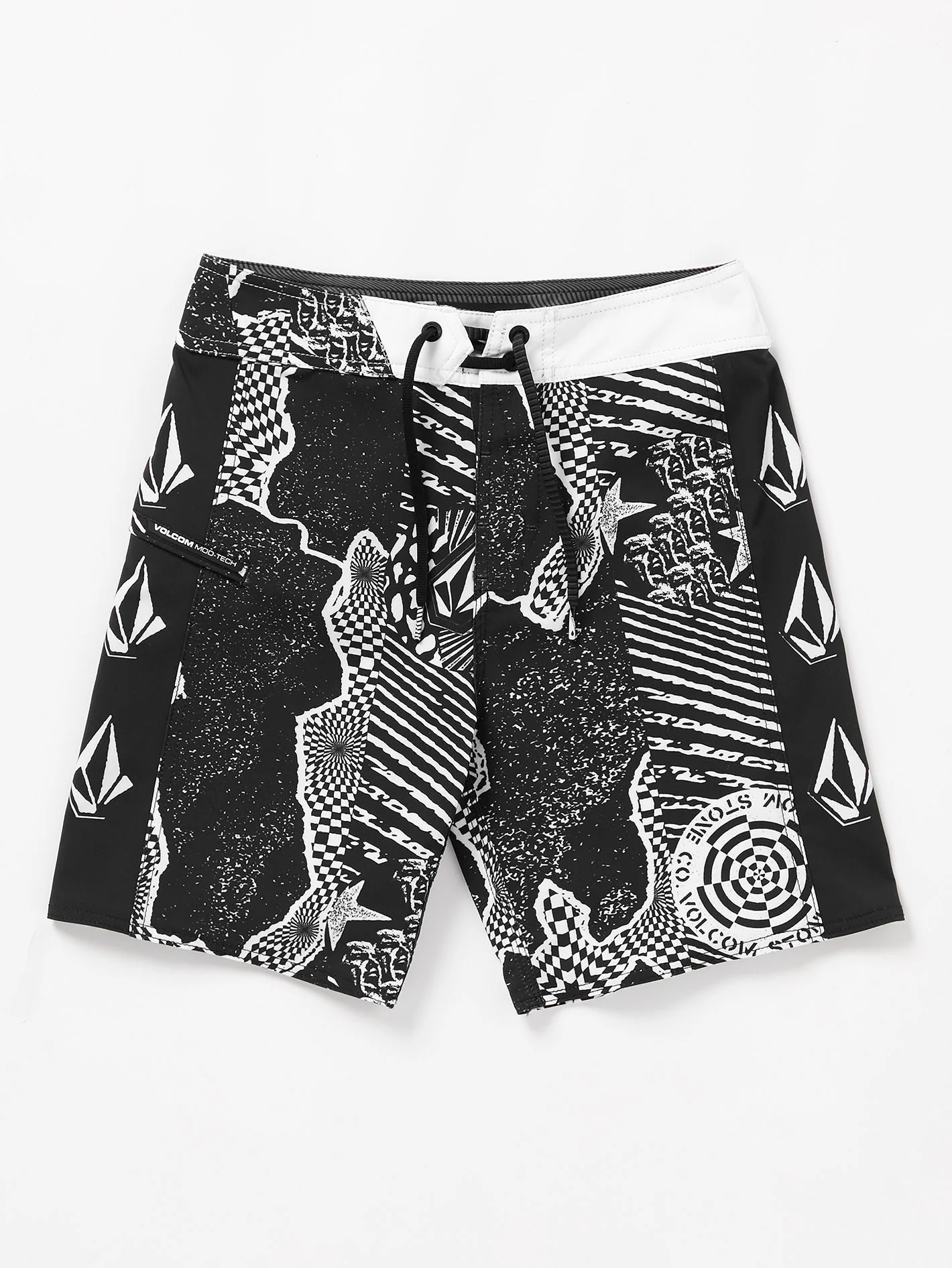 Boardshort Lido Iconic Mod - BLACK WHITE - (ENFANT)
