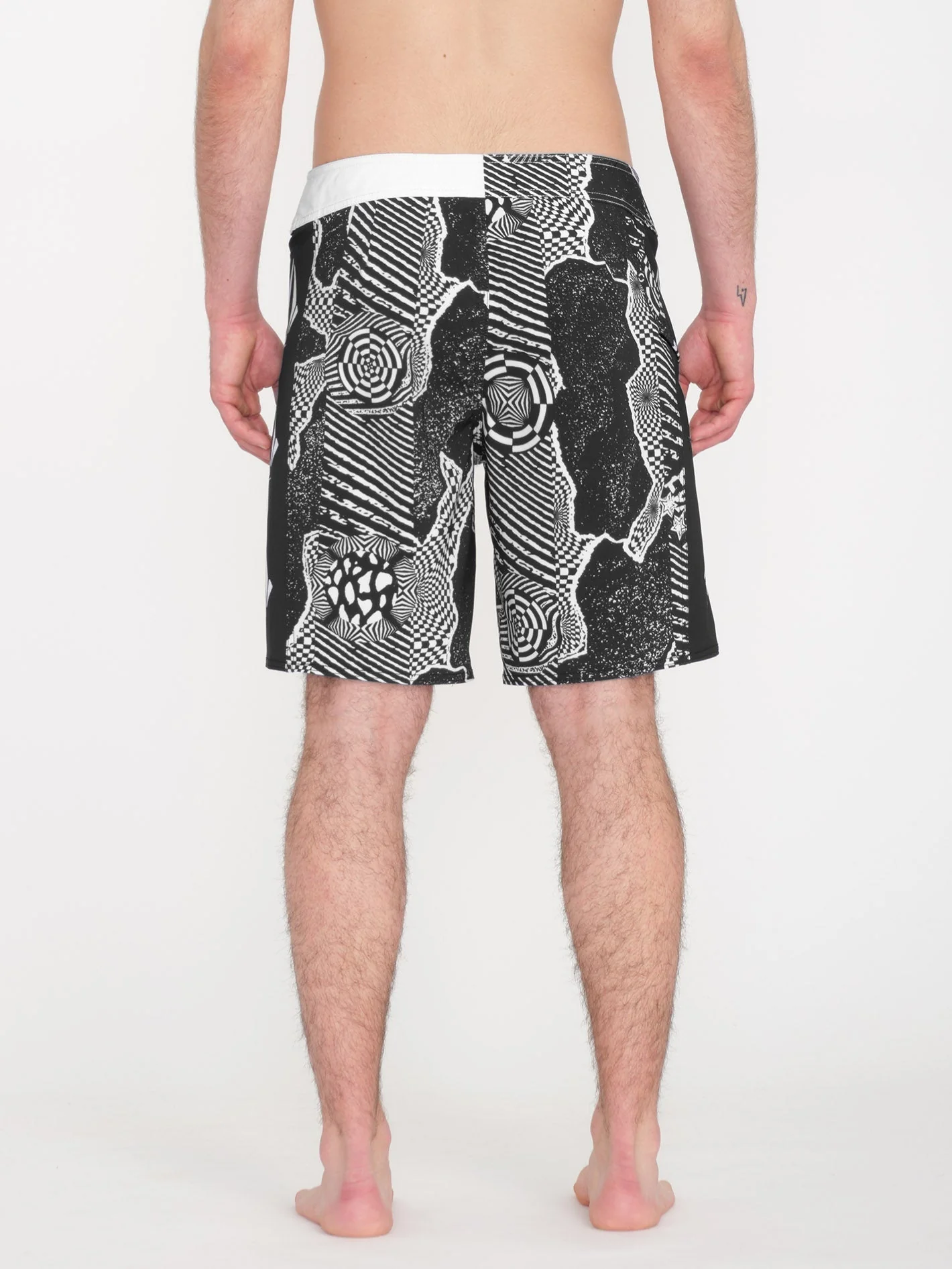 Boardshort Lido Iconic Mod 19" - BLACK WHITE - Image 2