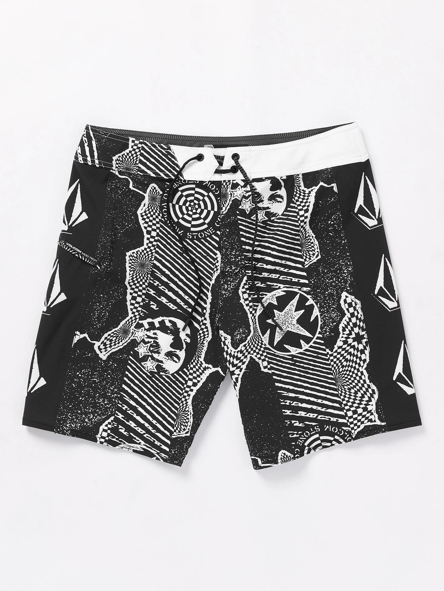 Boardshort Lido Iconic Mod 19" - BLACK WHITE - Image 6