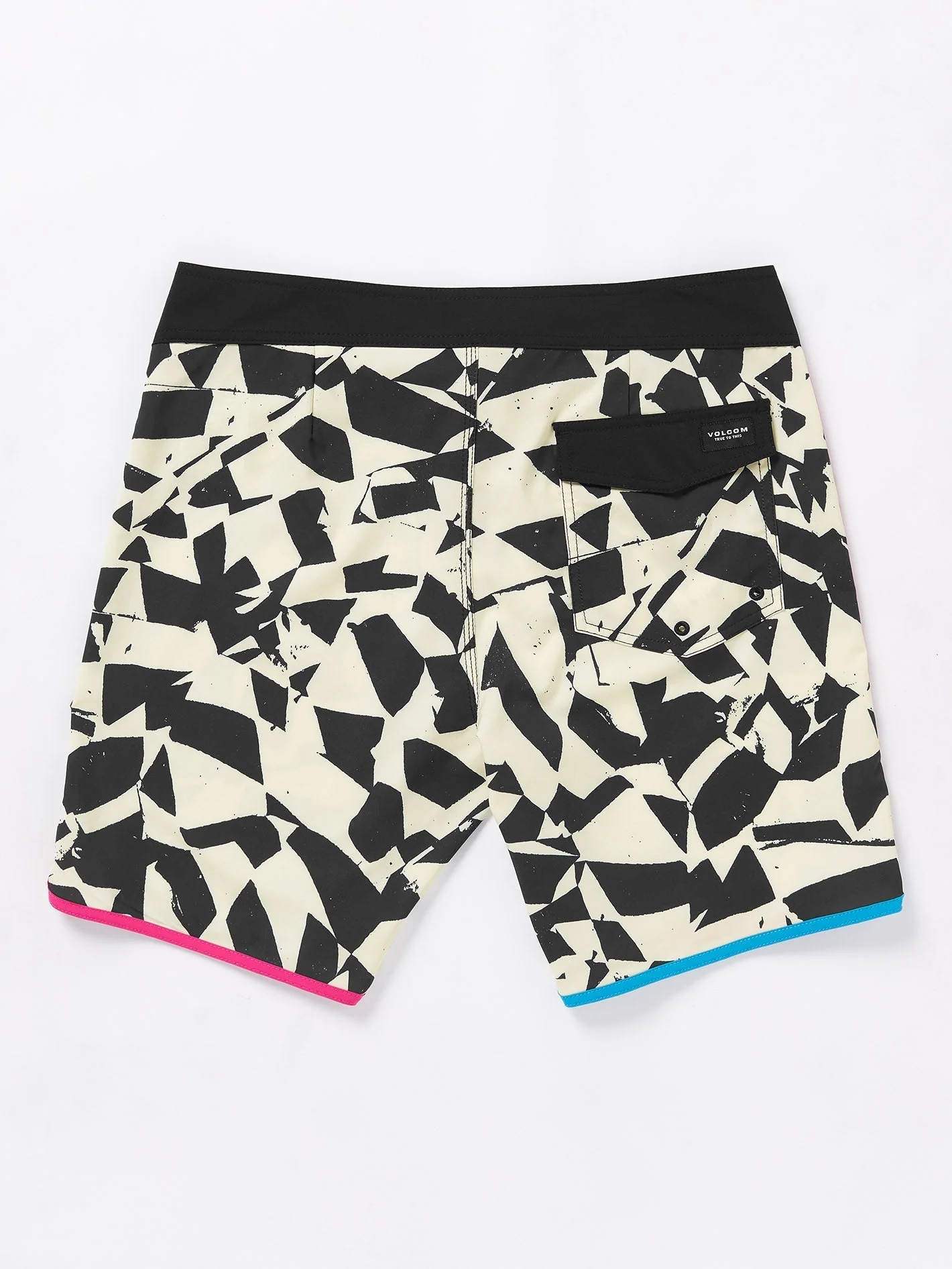 Boardshort Lido Print Scallop Mod 19" - BLACK WHITE - Image 5