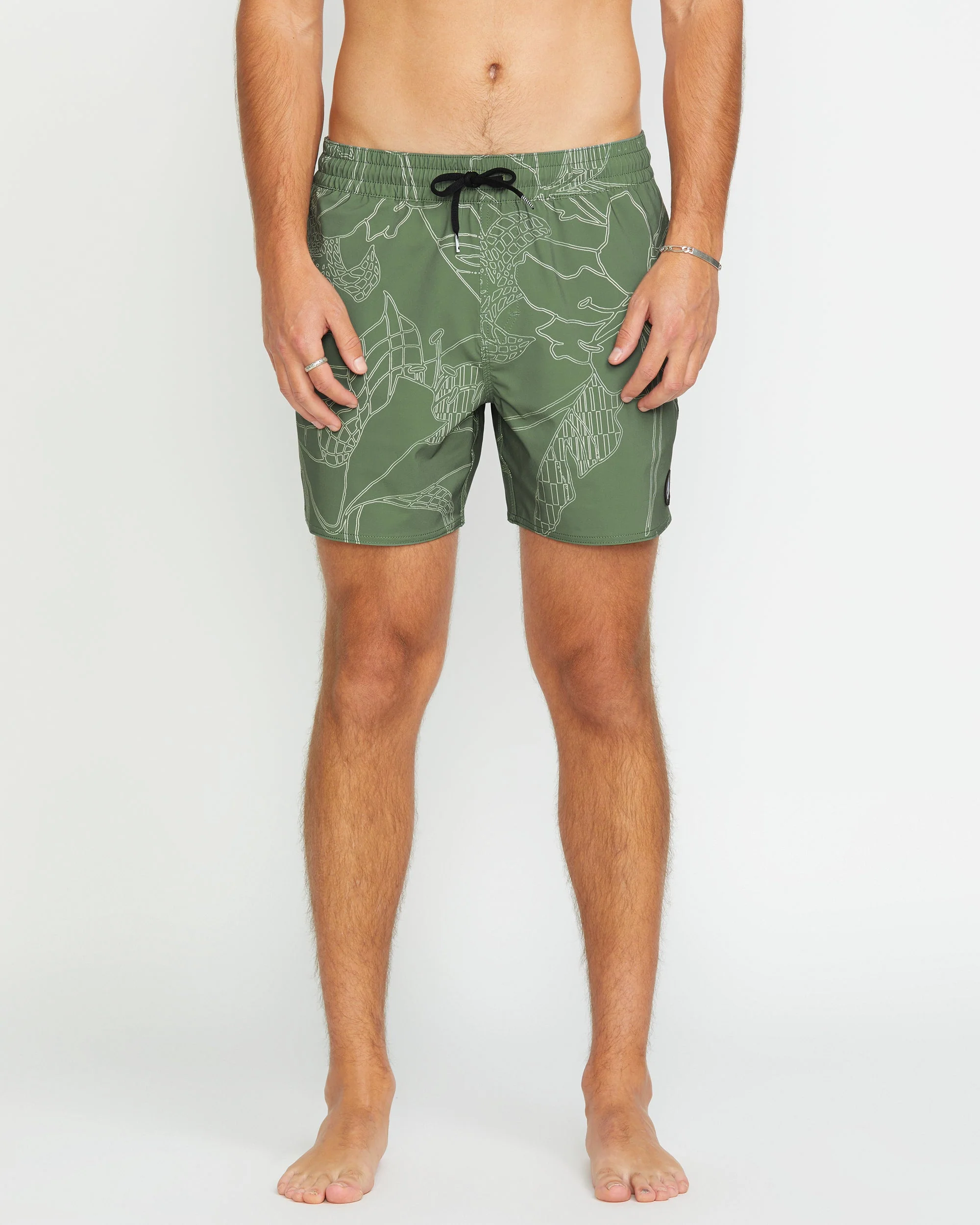 Boardshort Lido Print Trunk 16" - LIGHT OLIVE