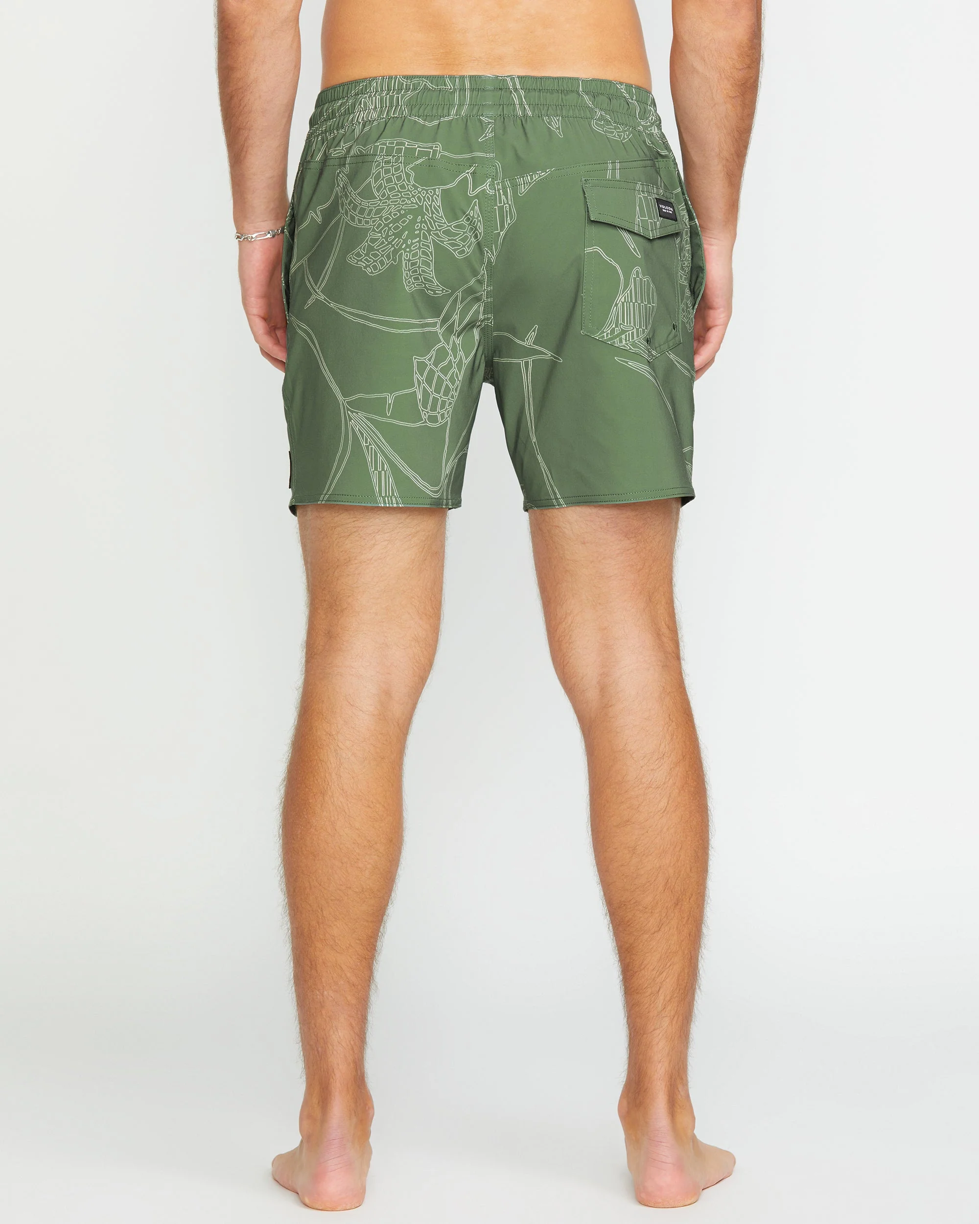 Boardshort Lido Print Trunk 16" - LIGHT OLIVE - Image 2