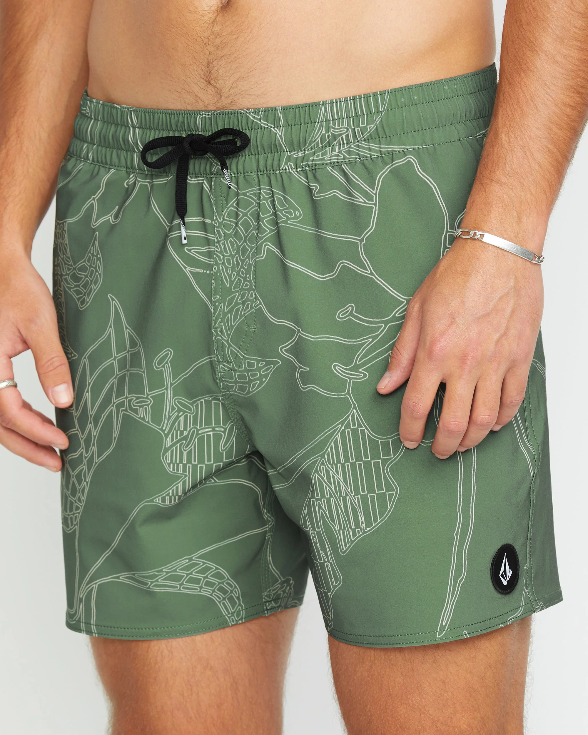 Boardshort Lido Print Trunk 16" - LIGHT OLIVE - Image 3