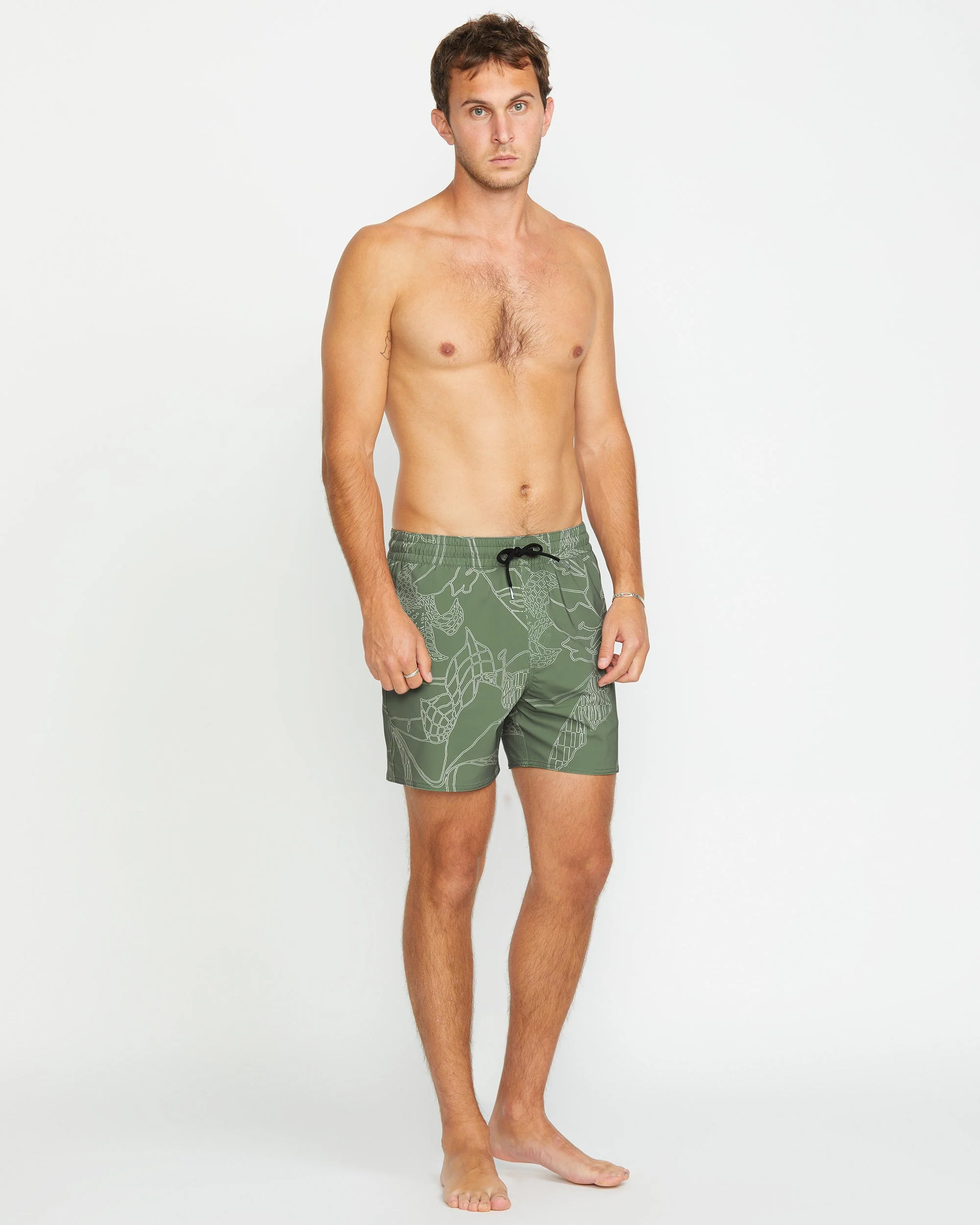 Boardshort Lido Print Trunk 16" - LIGHT OLIVE - Image 6