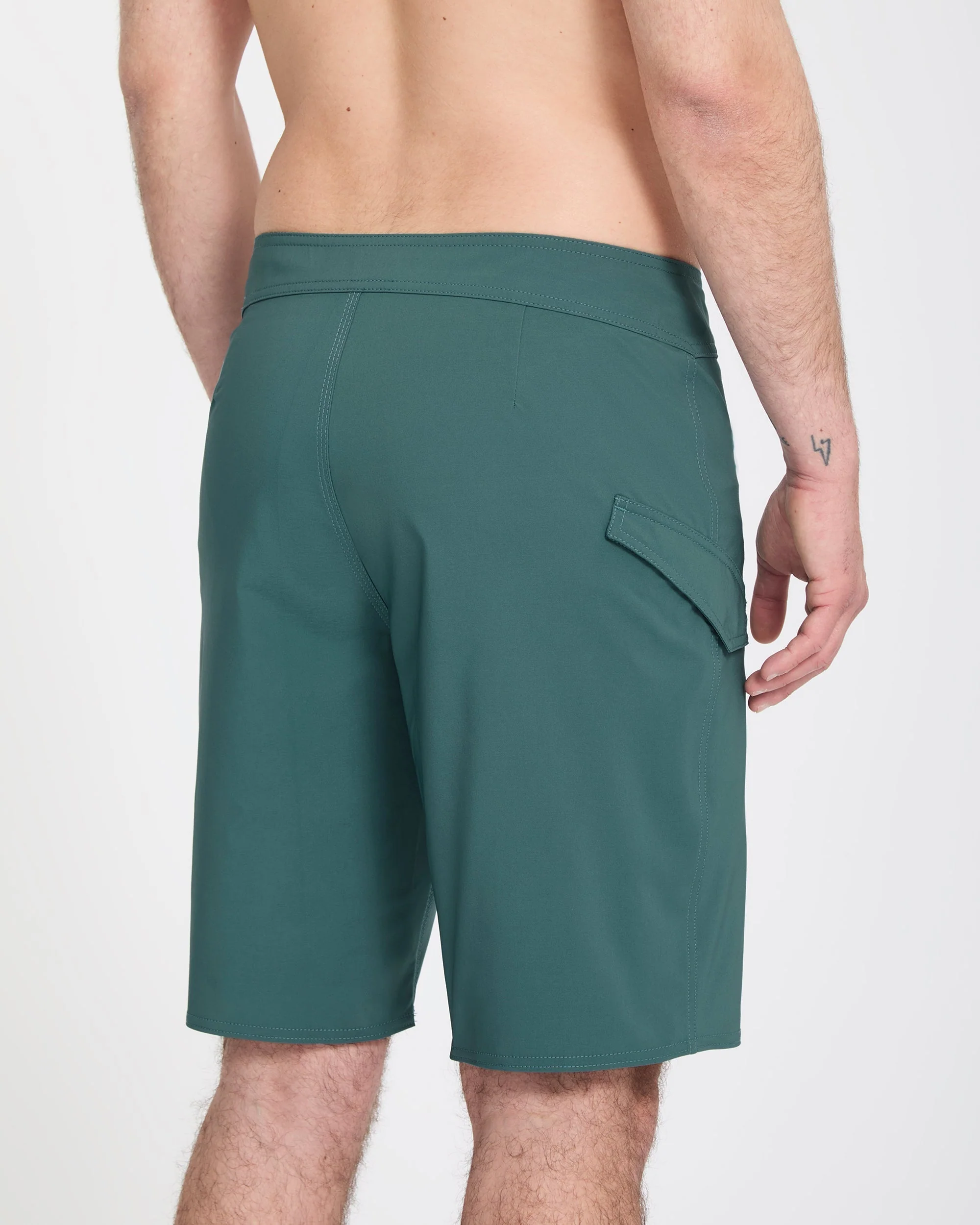 Boardshort Lido Solid Mod 20" - Rifle Green - Image 5
