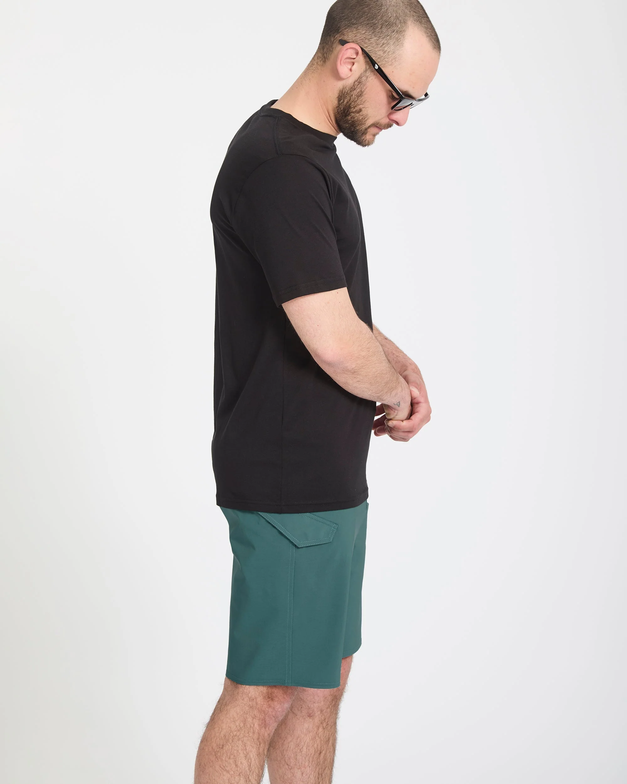 Boardshort Lido Solid Mod 20" - Rifle Green - Image 8