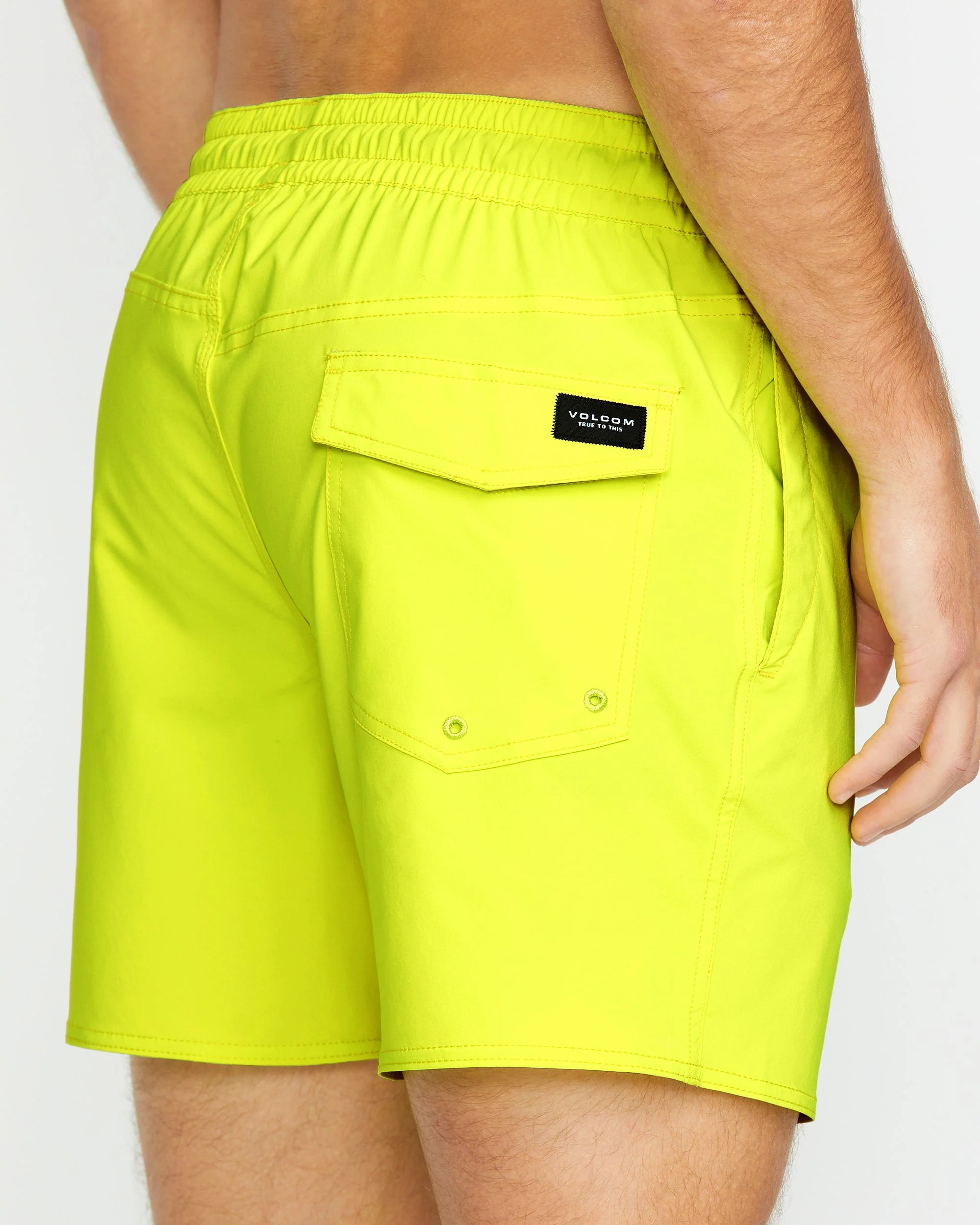Boardshort Lido Solid Trunk 16" - TENNIS BALL - Image 4