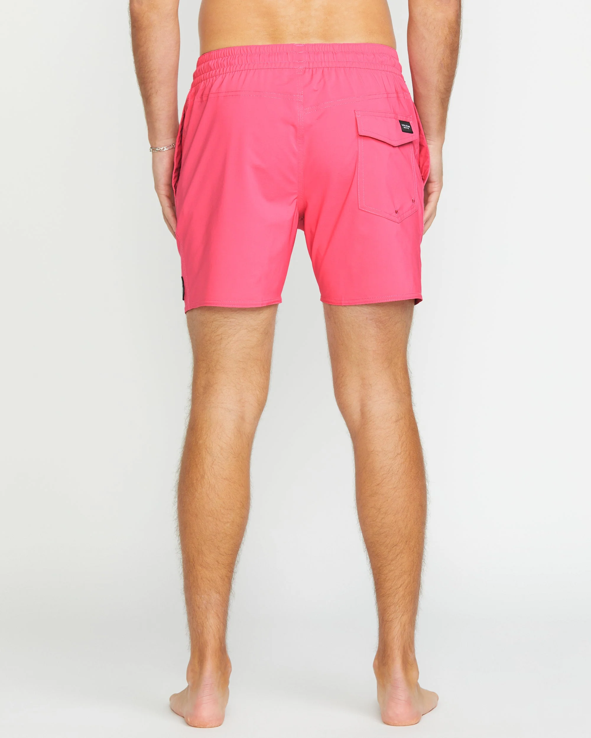 Boardshort Lido Solid Trunk 16" - NEON PINK - Image 2