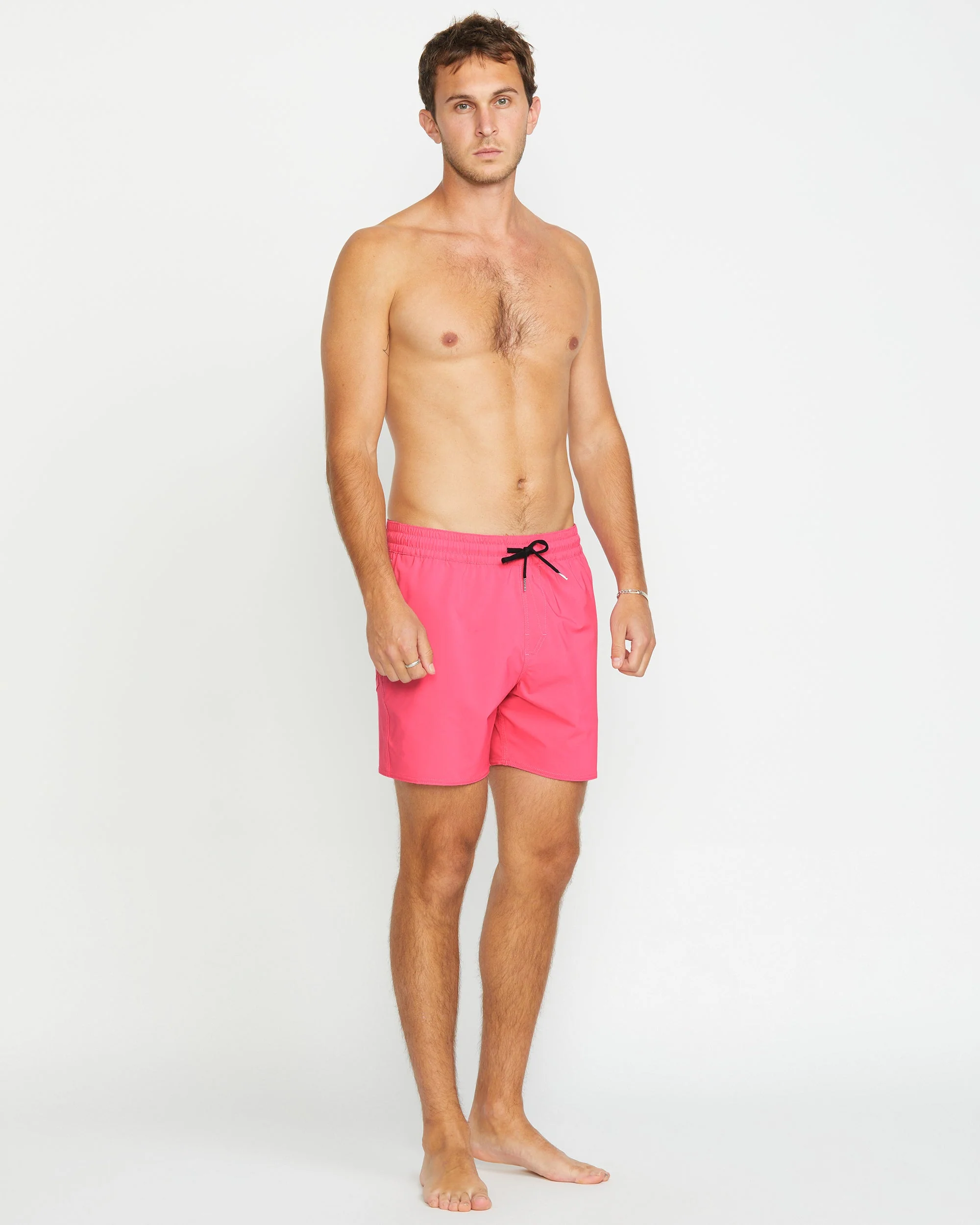 Boardshort Lido Solid Trunk 16" - NEON PINK - Image 5