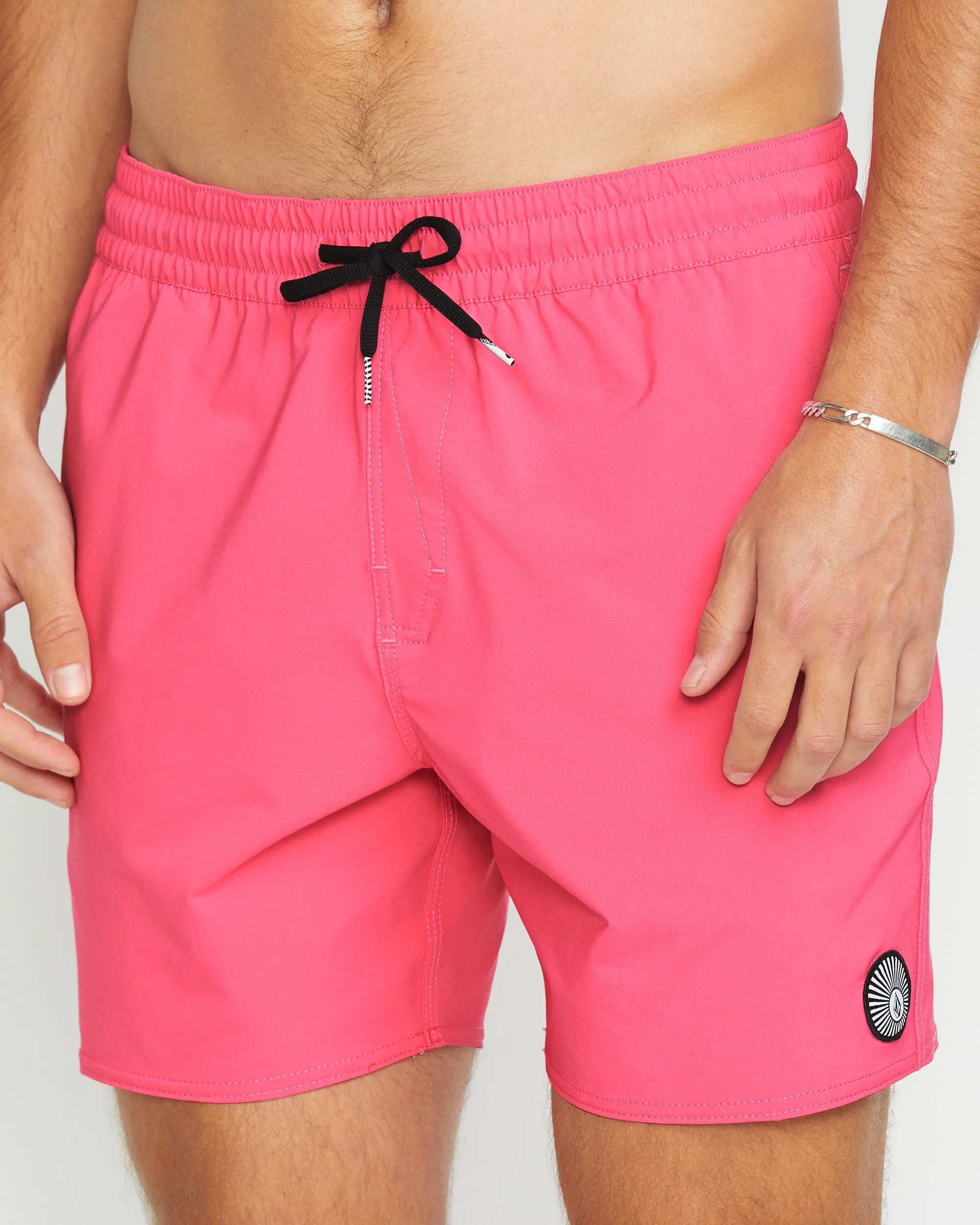 Boardshort Lido Solid Trunk 16" - NEON PINK - Image 8