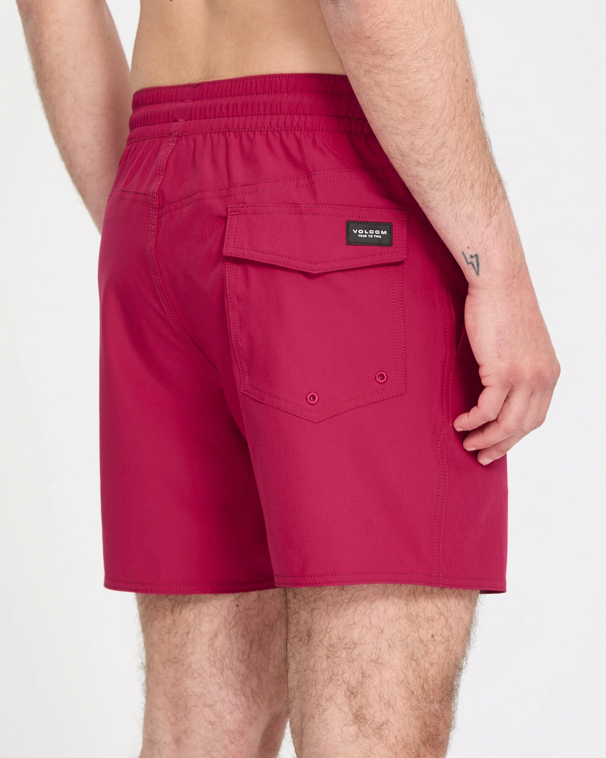Boardshort Lido Solid Trunk 16" - Sangria - Image 5