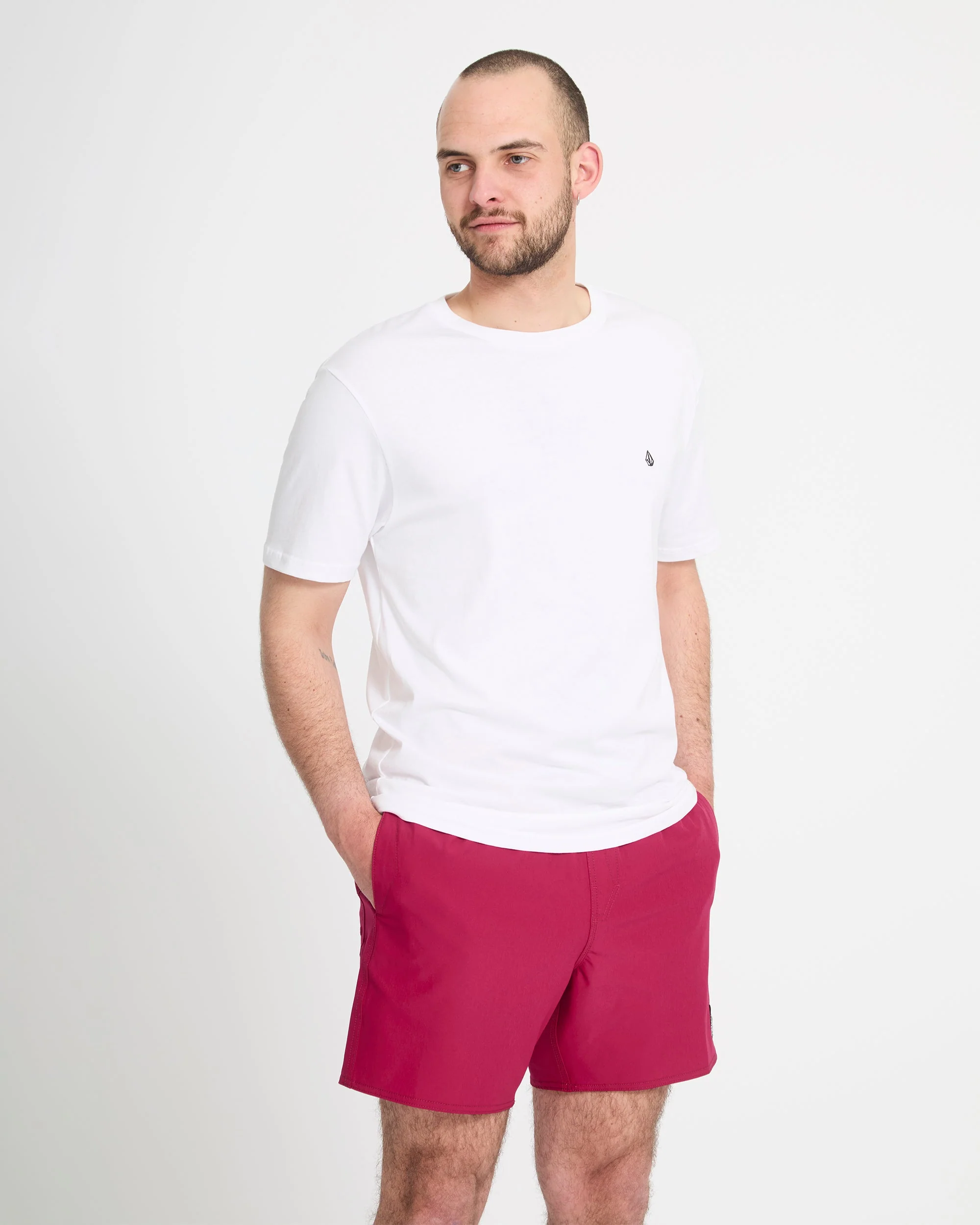 Boardshort Lido Solid Trunk 16" - Sangria - Image 7