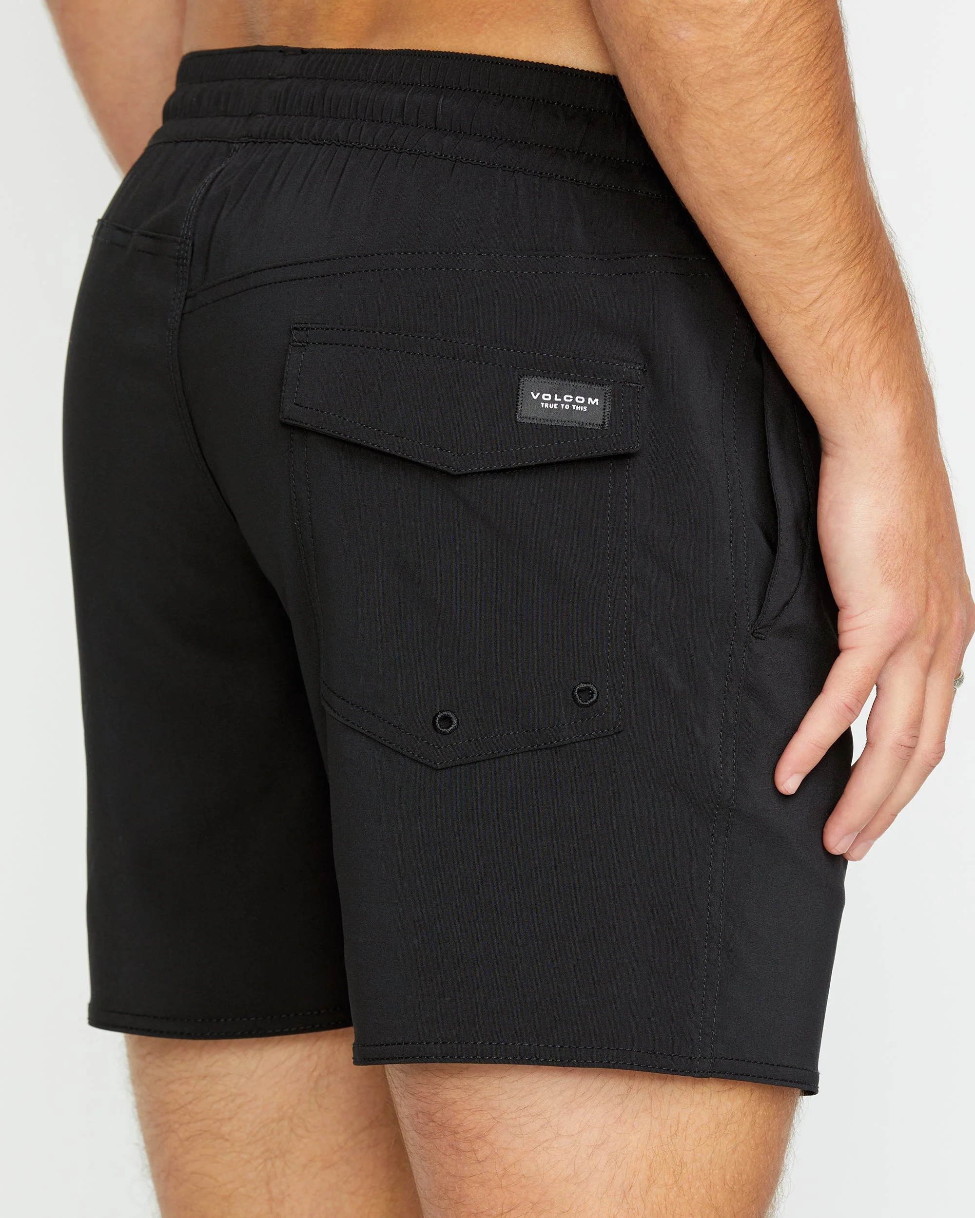 Boardshort Lido Solid Trunk 16" - Black - Image 4