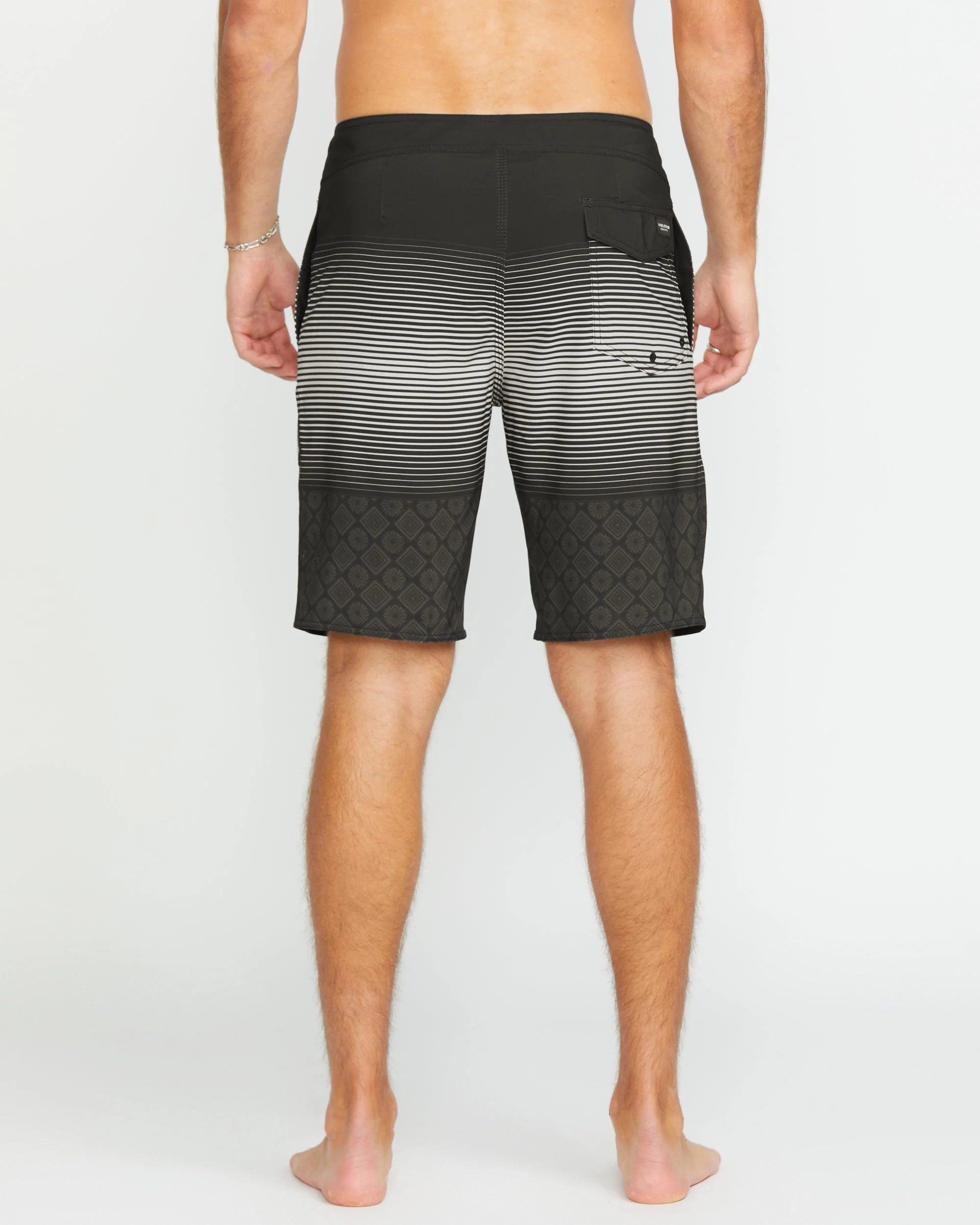 Boardshort Lido Stripe Mod 20" - BLACK - Image 2