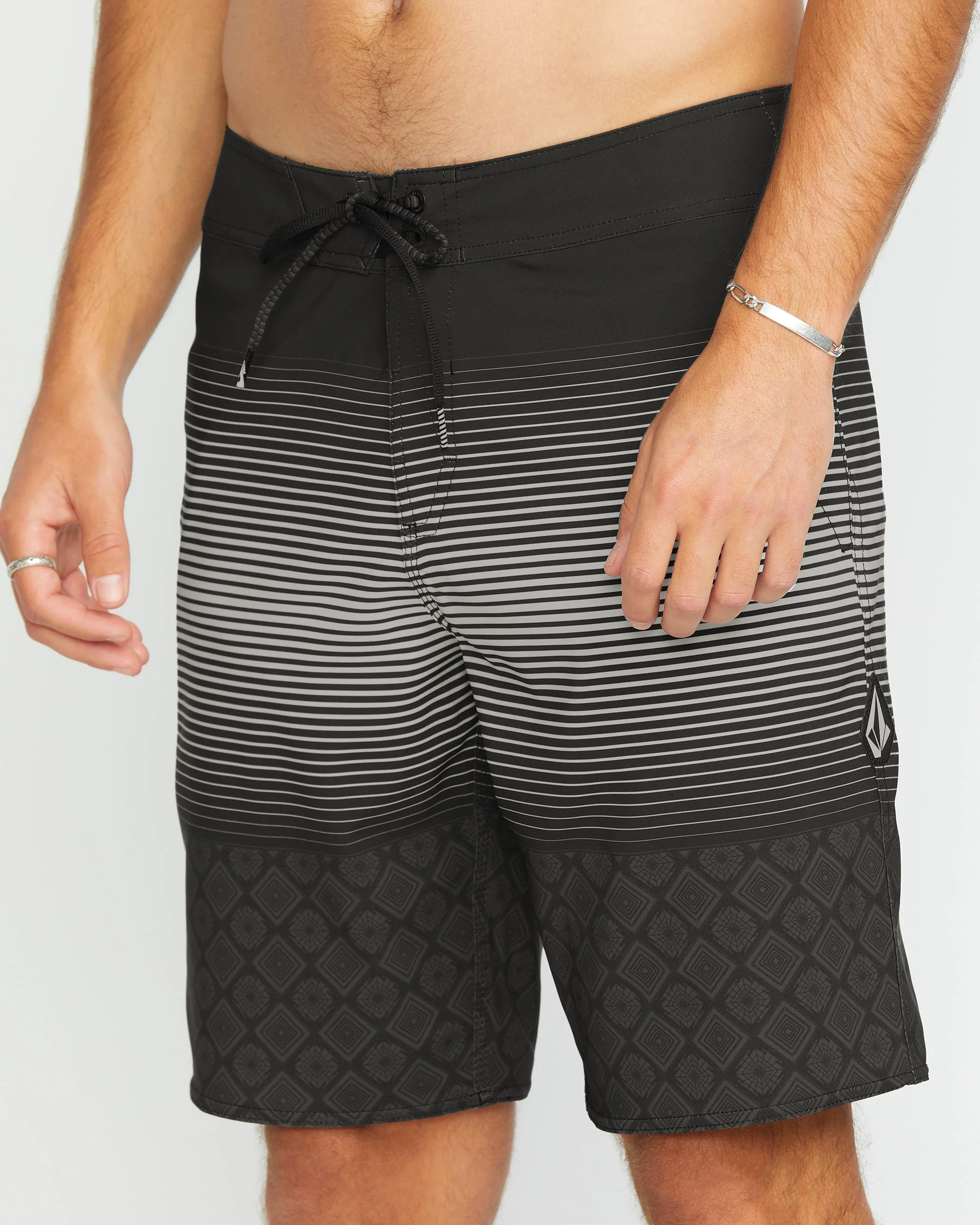 Boardshort Lido Stripe Mod 20" - BLACK - Image 3