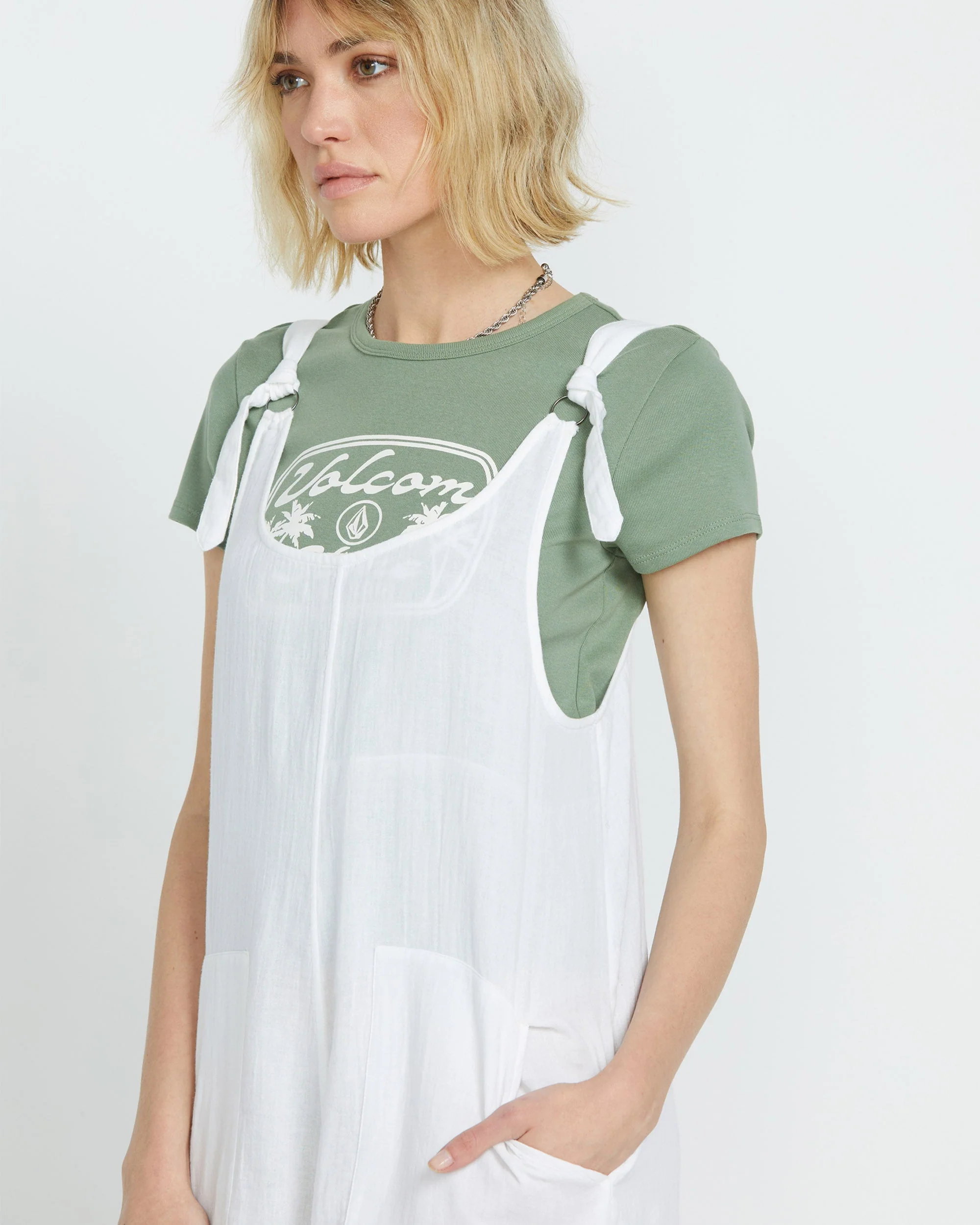 Combishort Lil Tie Strap - WHITE - Image 3