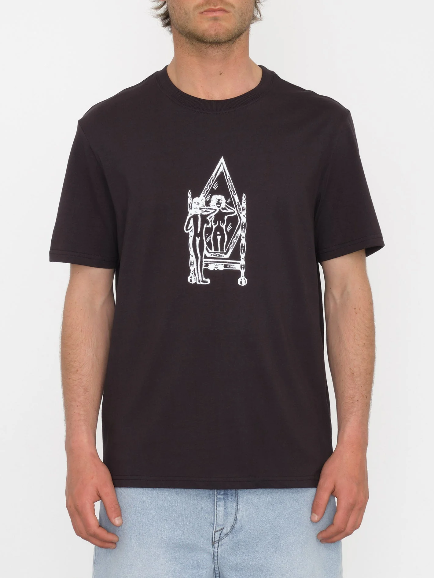 T-shirt Lintell Mirror - BLACK