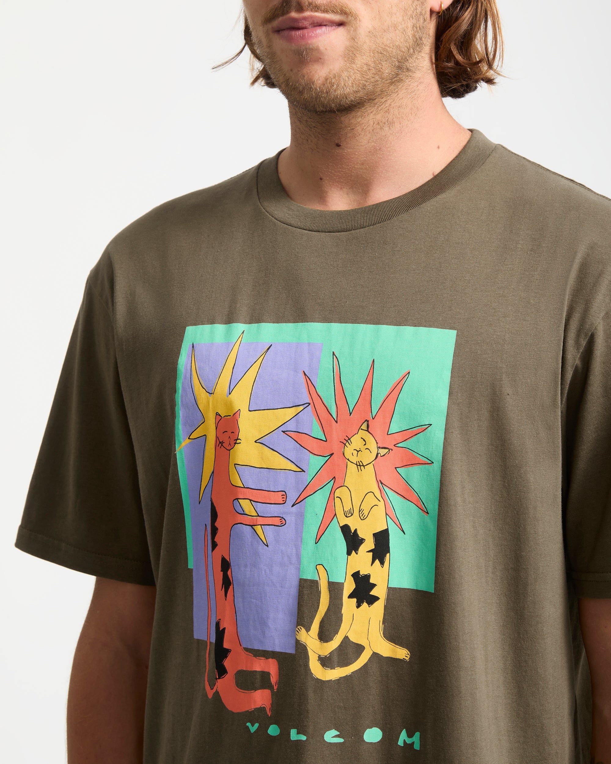 T-Shirt Longo Cats - Sage Leaf - Image 3