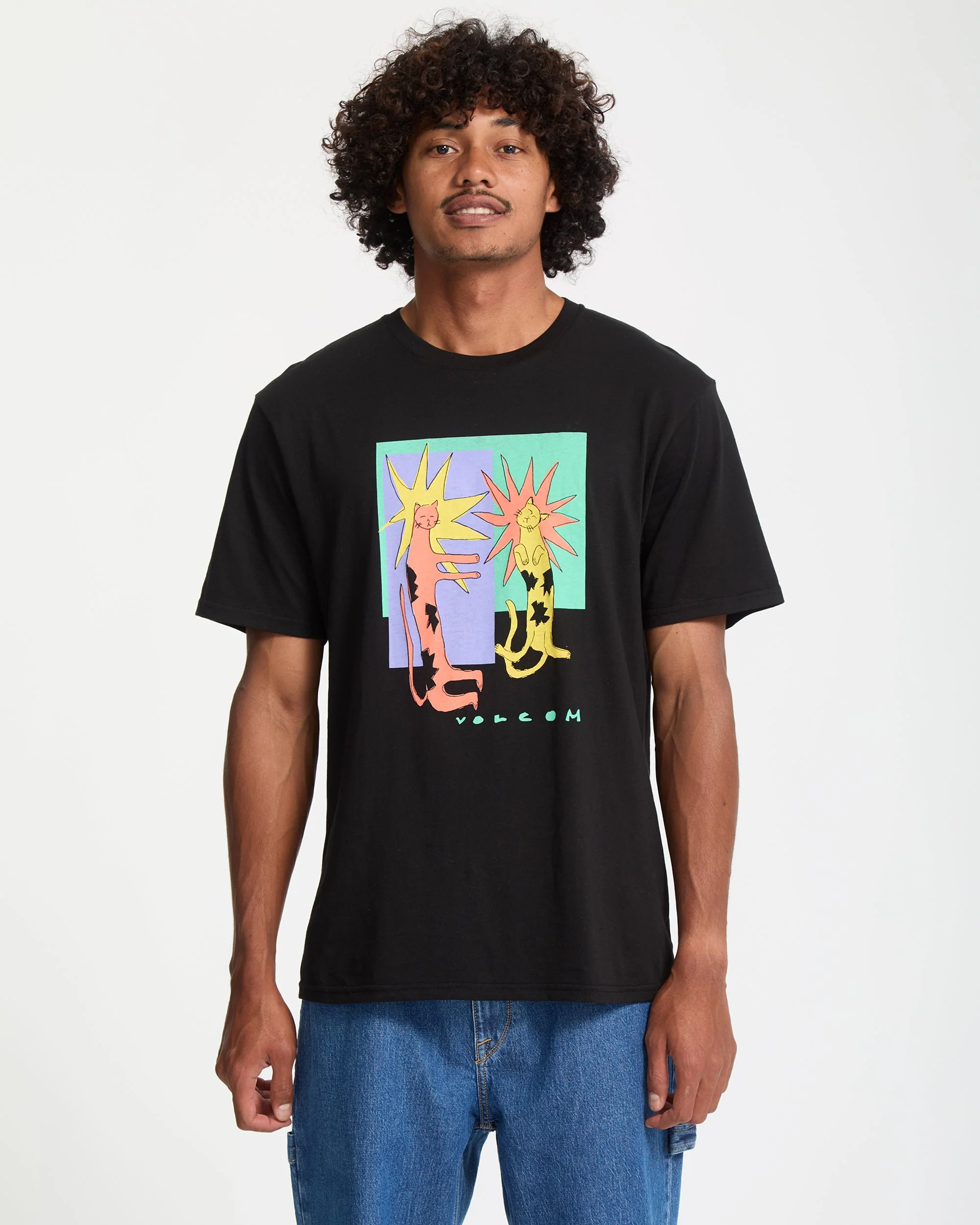 T-Shirt Longo Cats - Black