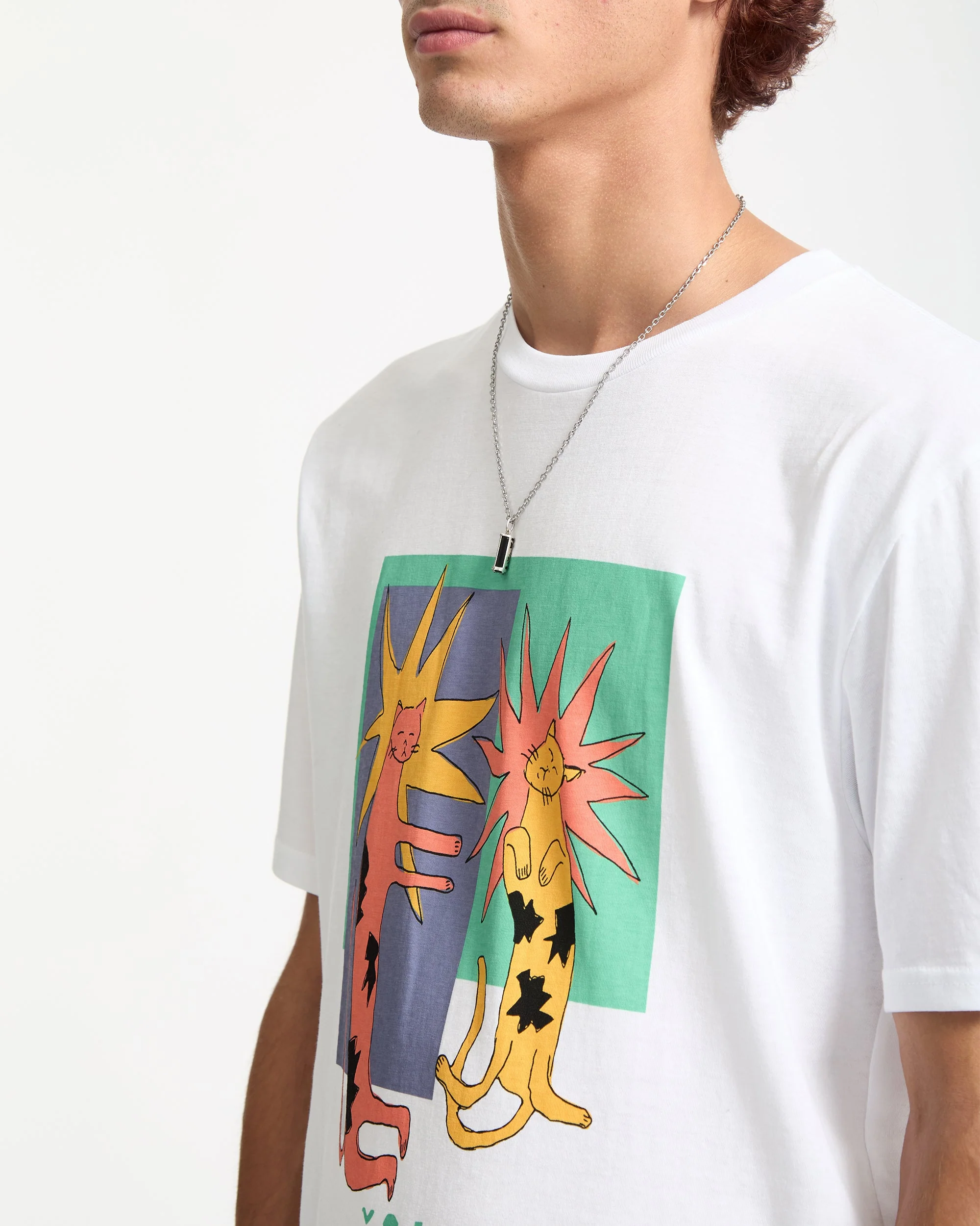 T-Shirt Longo Cats - White - Image 3