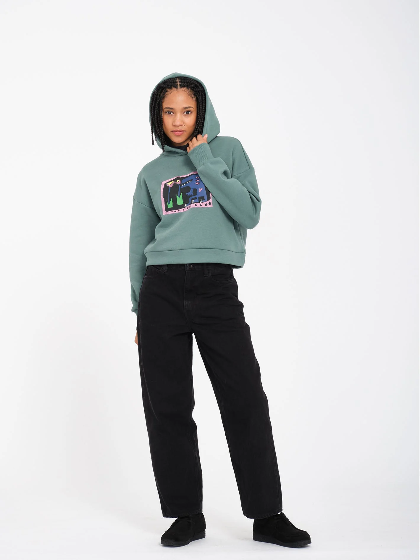 Sweat à capuche Longo - SEA GREEN - Image 2
