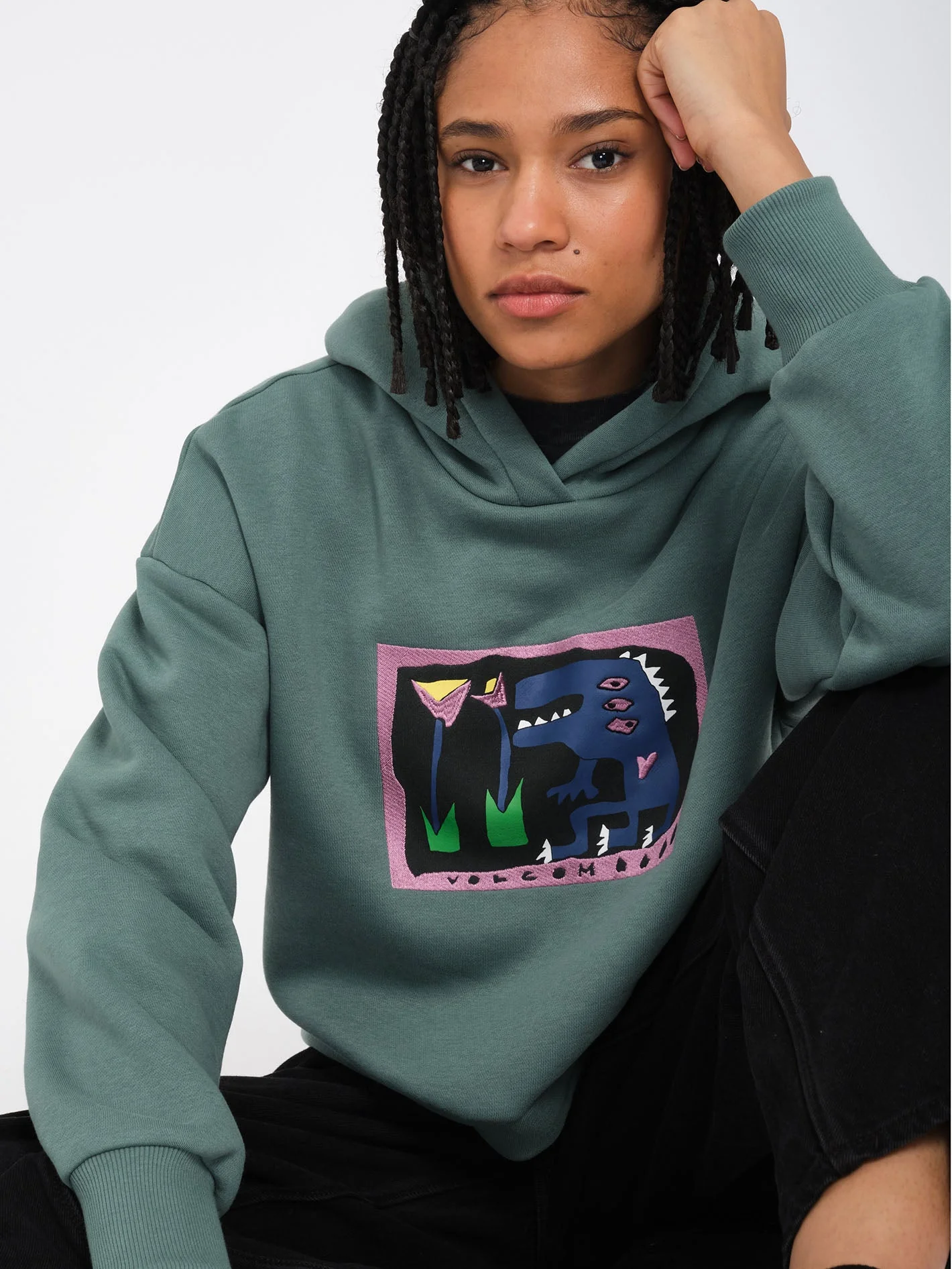 Sweat à capuche Longo - SEA GREEN - Image 3