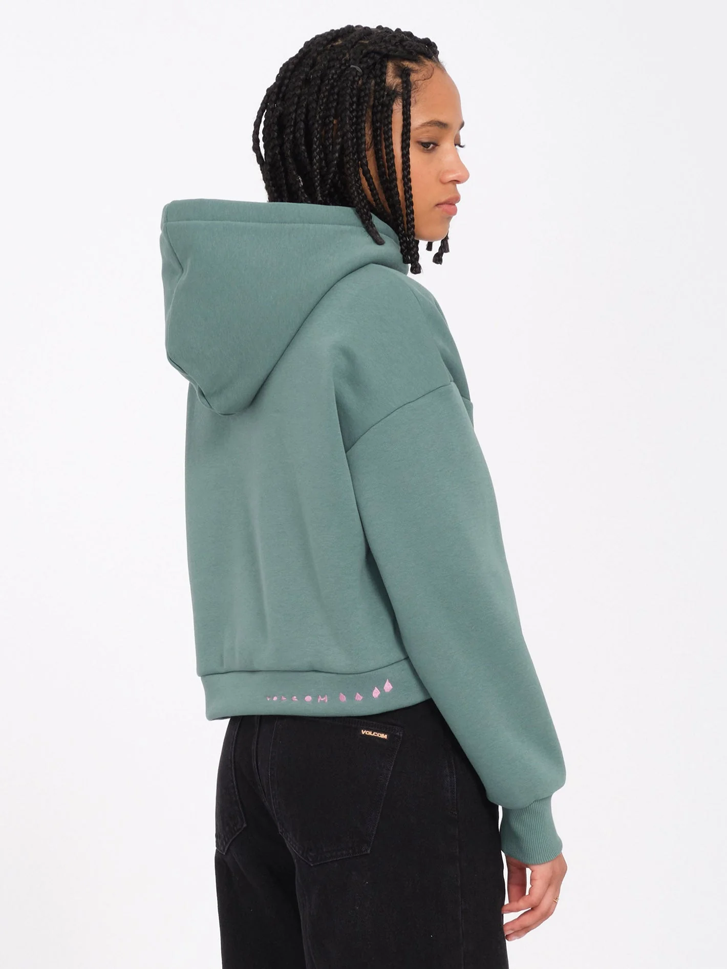 Sweat à capuche Longo - SEA GREEN - Image 4