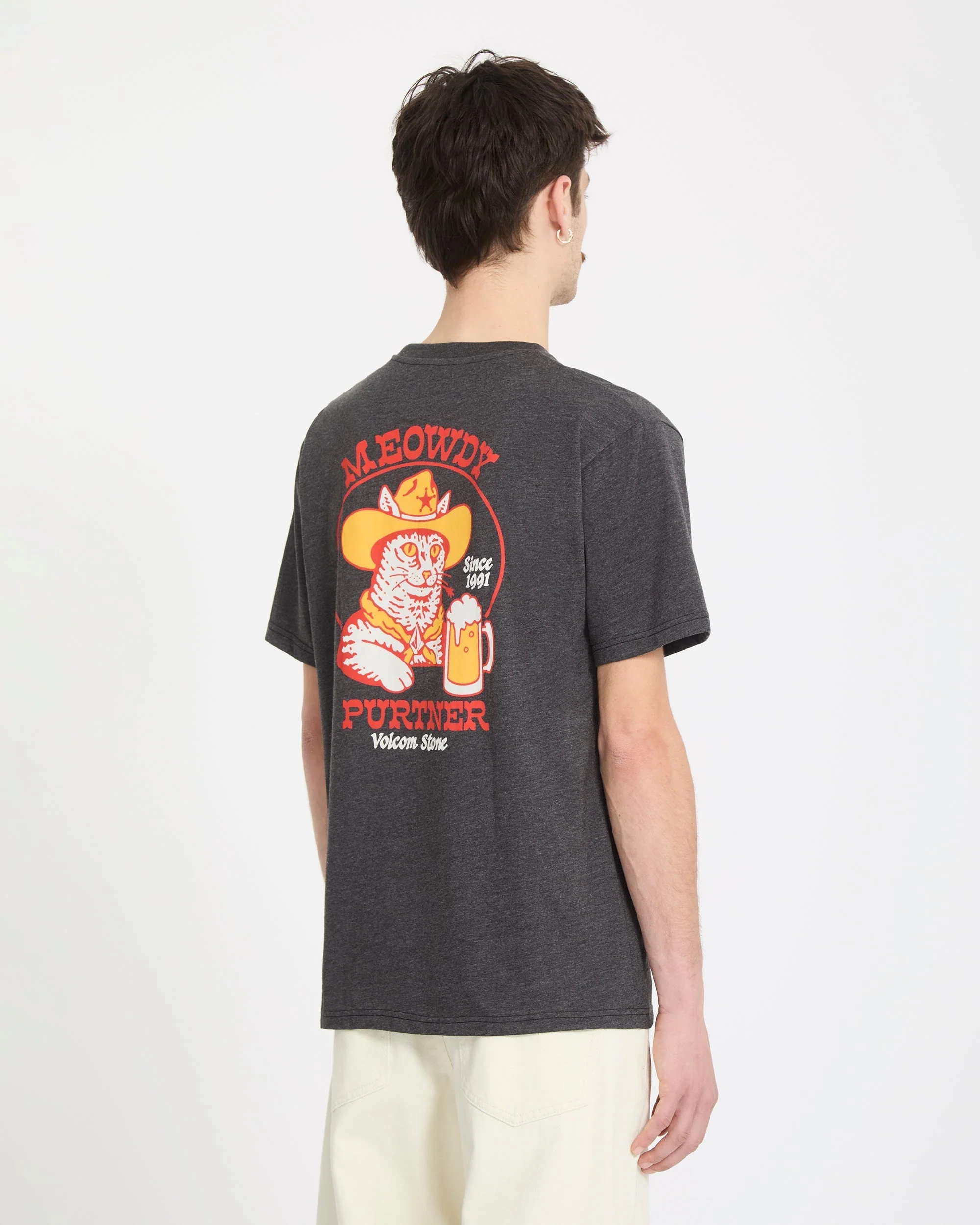 T-shirt Meowdy - Heather Black - Image 2