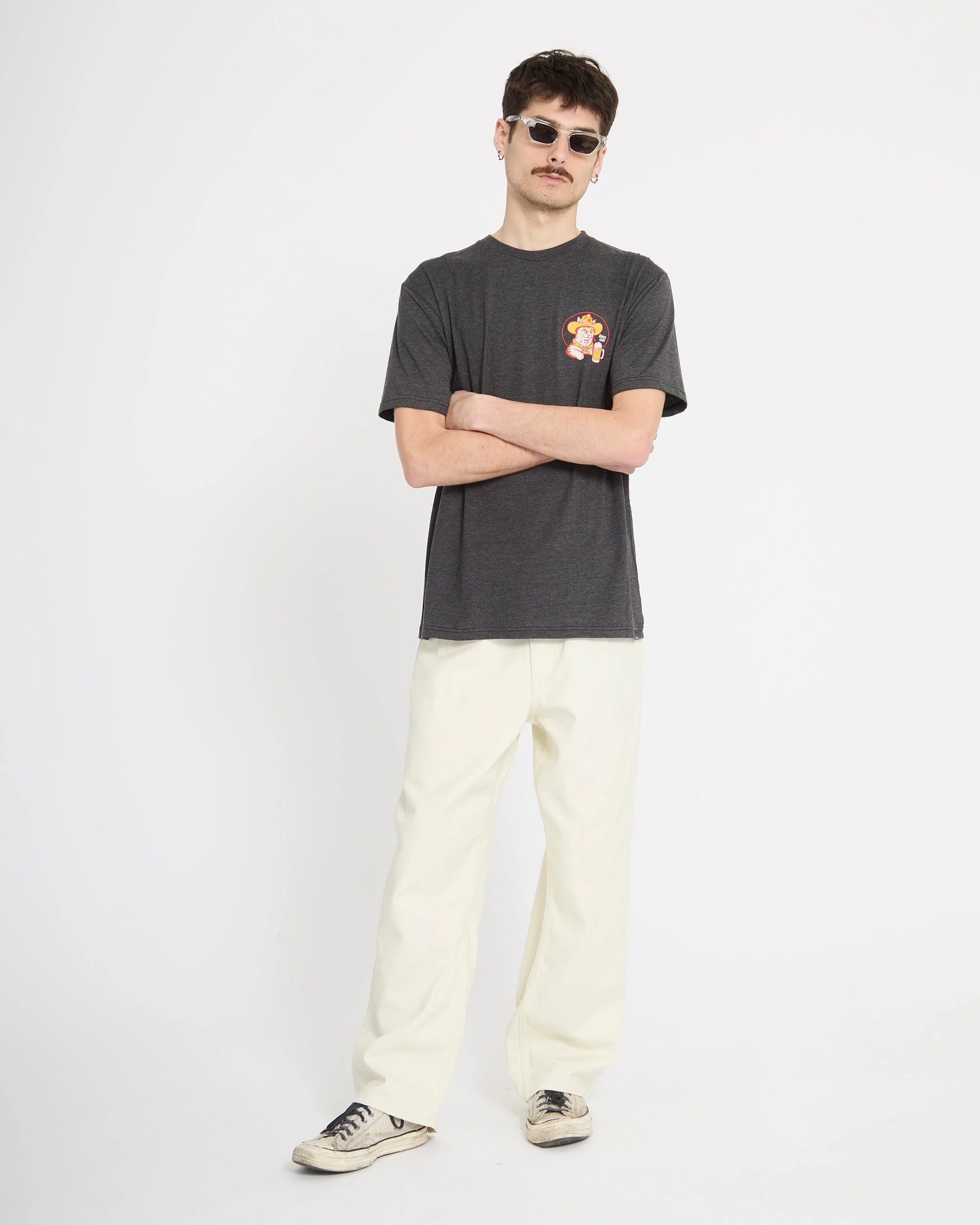 T-shirt Meowdy - Heather Black - Image 5