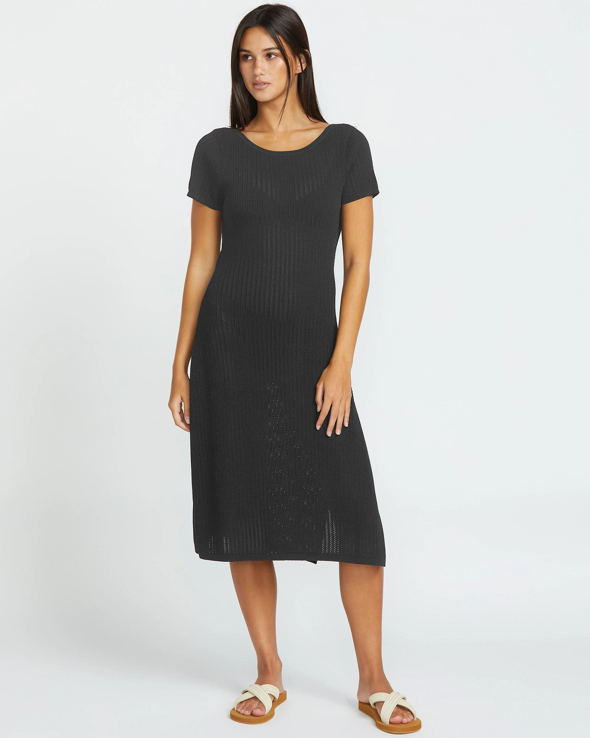 Robe de Plage Meshy- BLACK