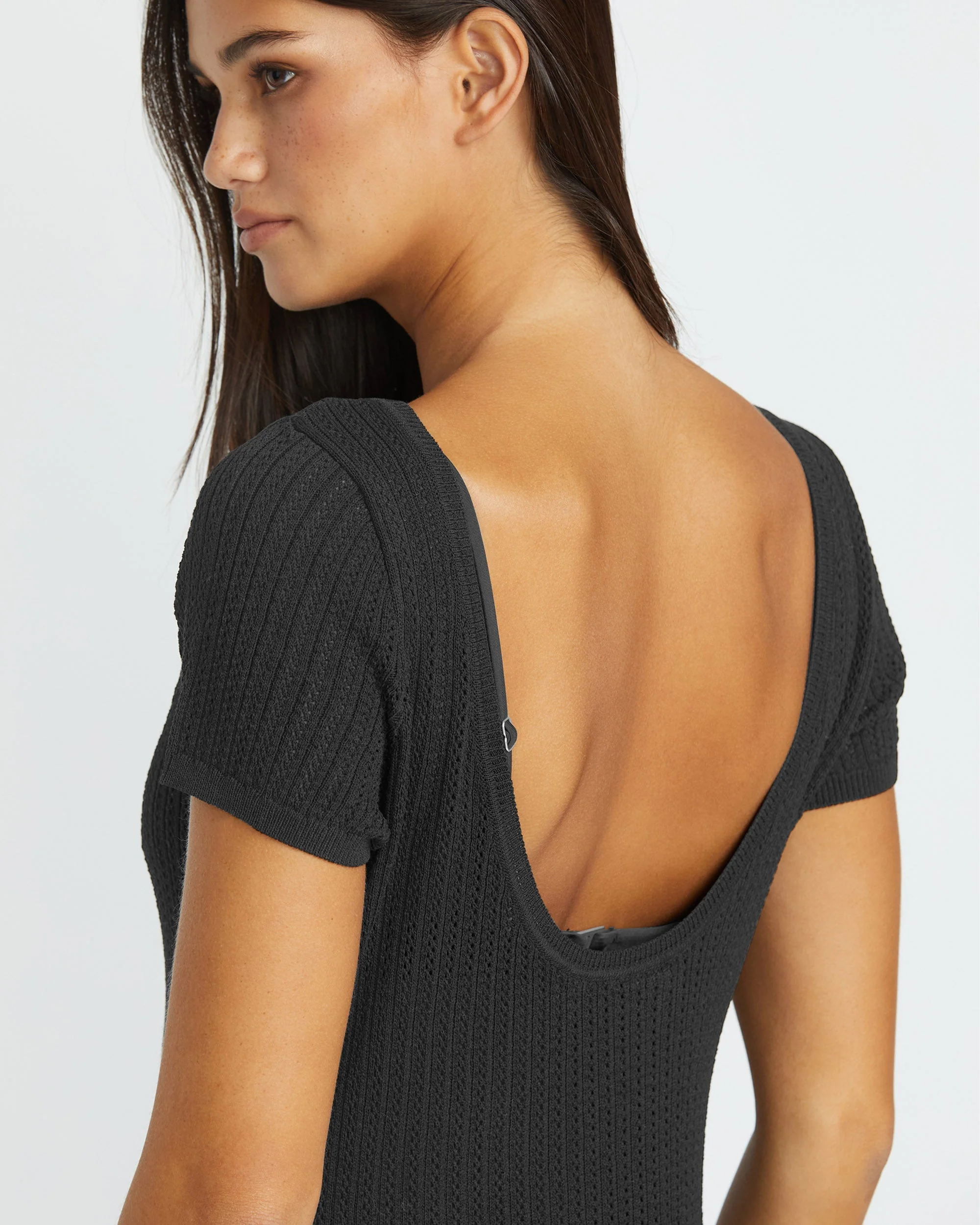 Robe de Plage Meshy- BLACK - Image 3