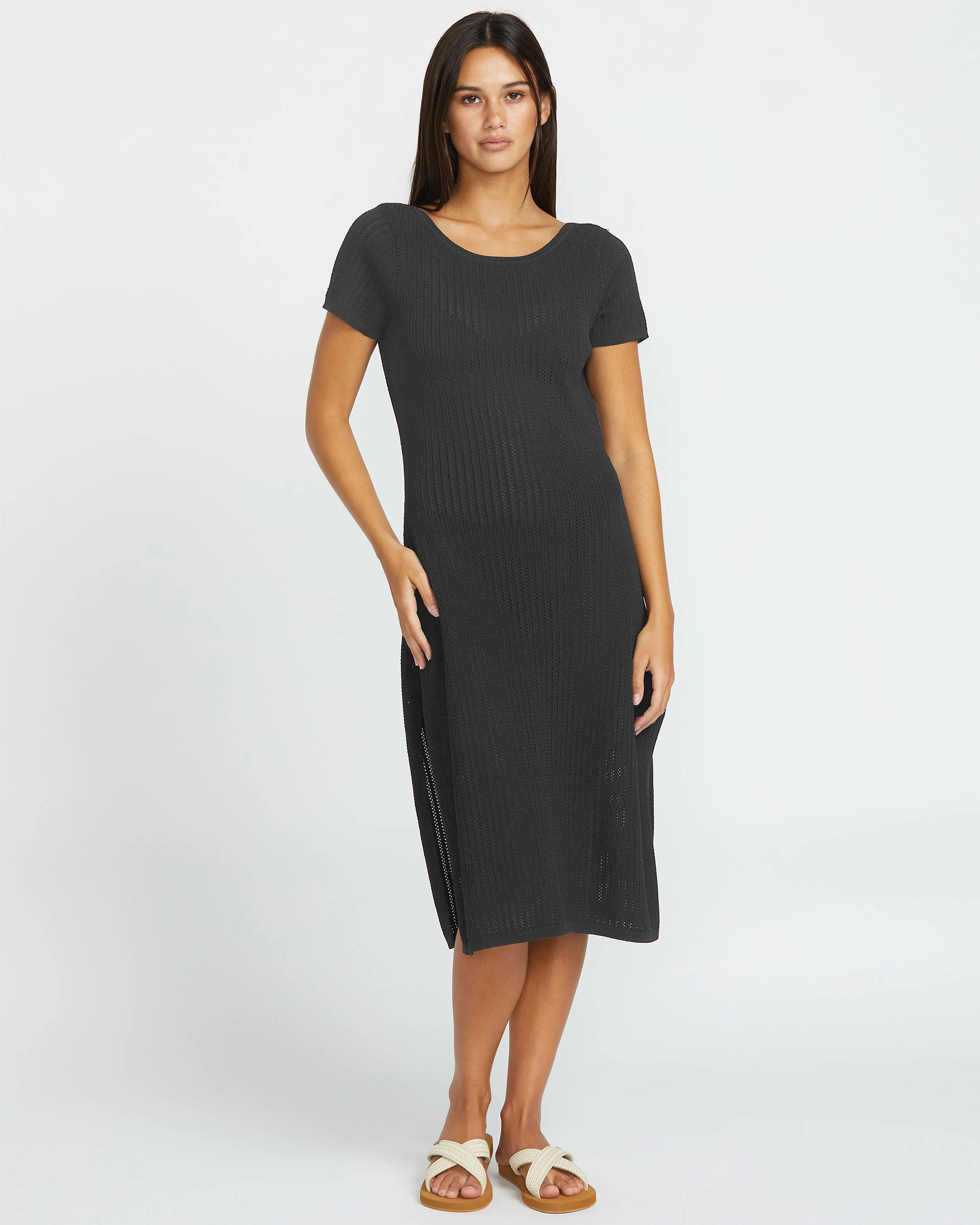 Robe de Plage Meshy- BLACK - Image 6