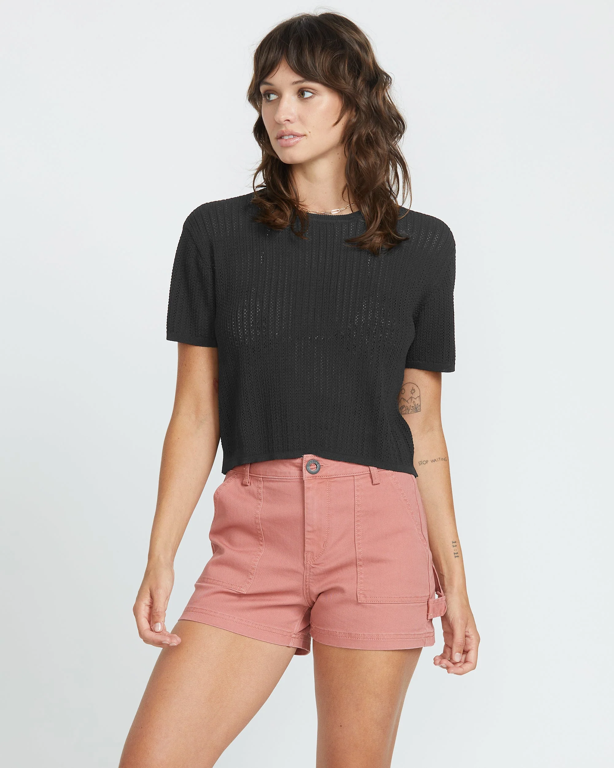 T-shirt Meshy Beach - Black