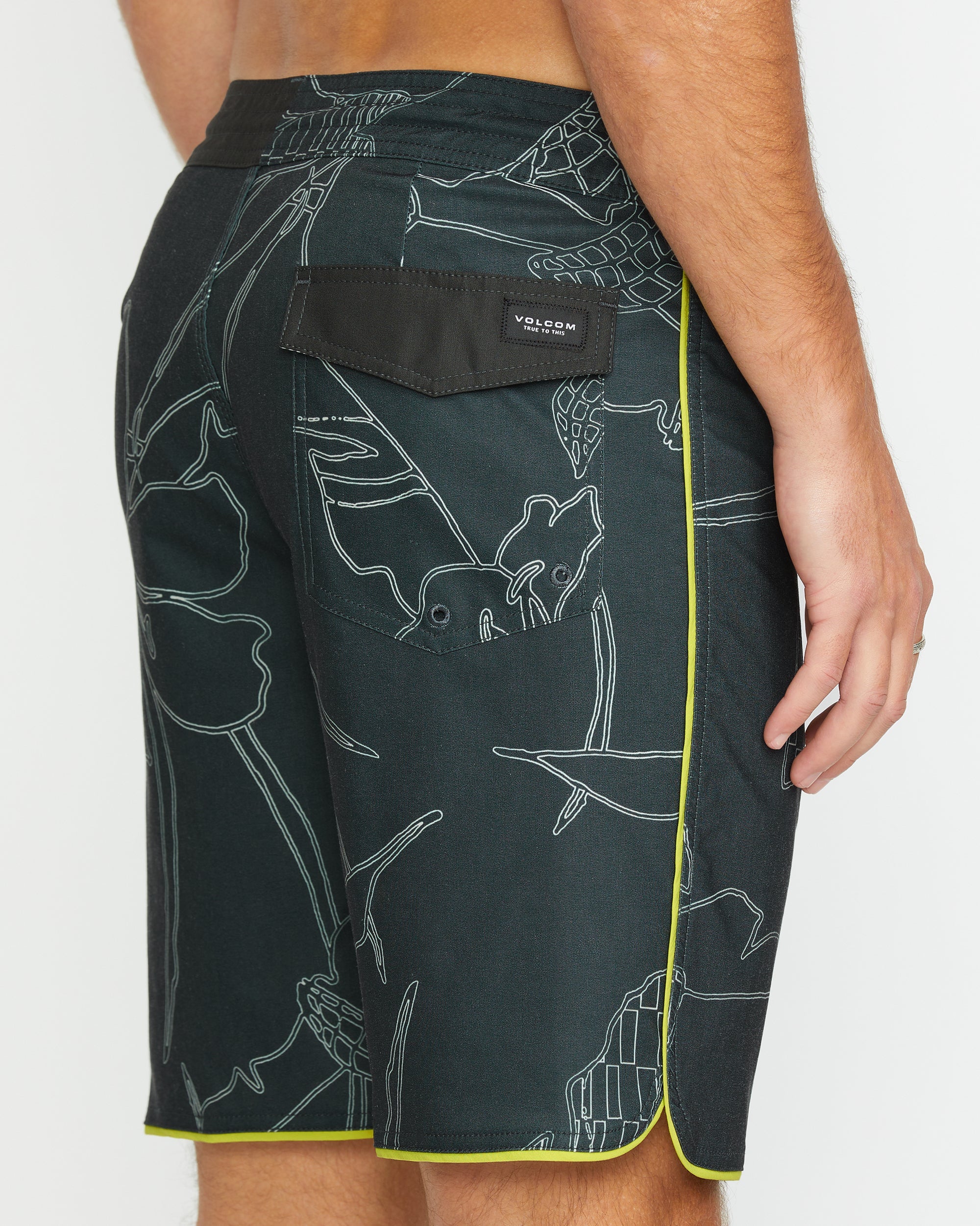 Boardshort Mister Fib Scallop Stoney 19" - STEALTH - Image 4