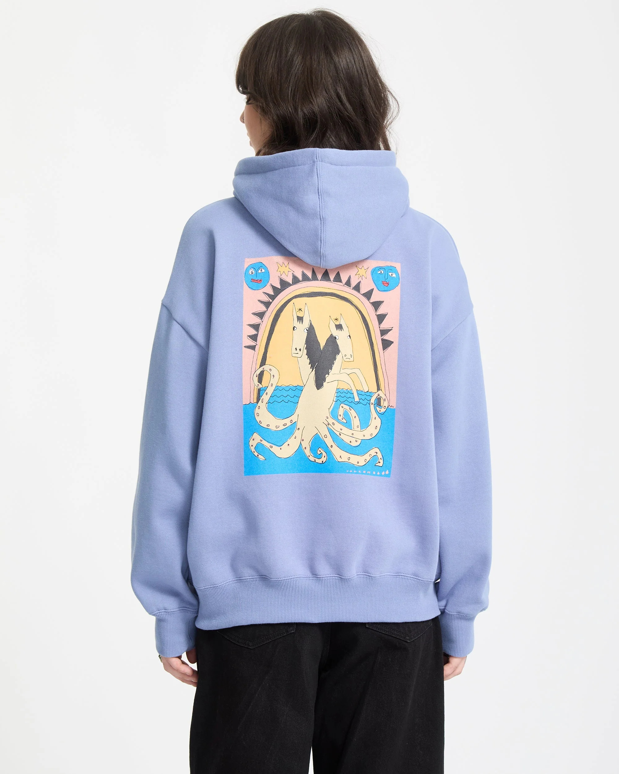 Sweat À Capuche Moove On - Carolina Blue