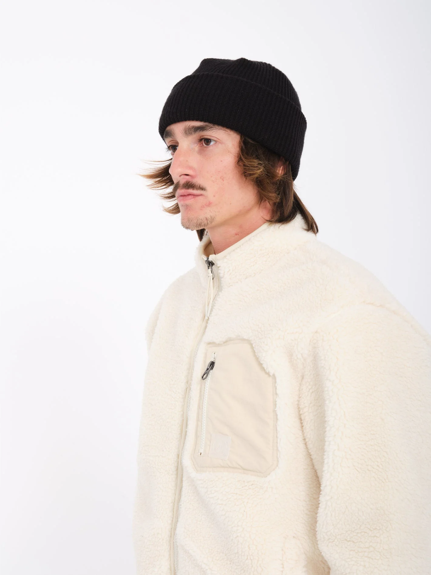 Sweat Sherpa Zippé Muzzer Fuzzar - DIRTY WHITE - Image 8