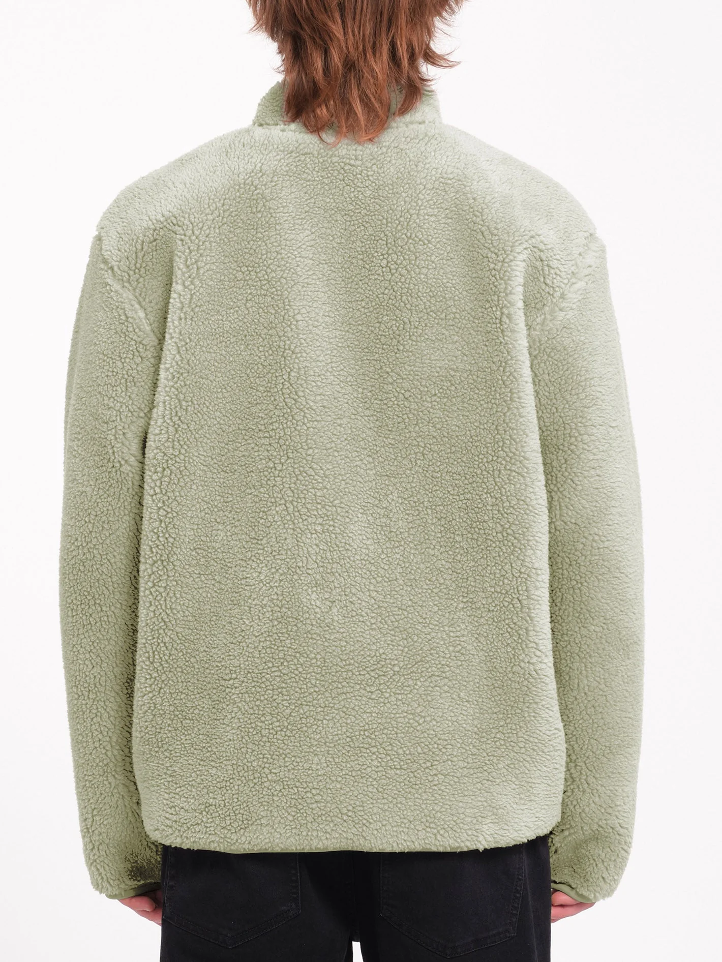Sweat Sherpa Zippé Muzzer Fuzzar - GREEN TEA - Image 3
