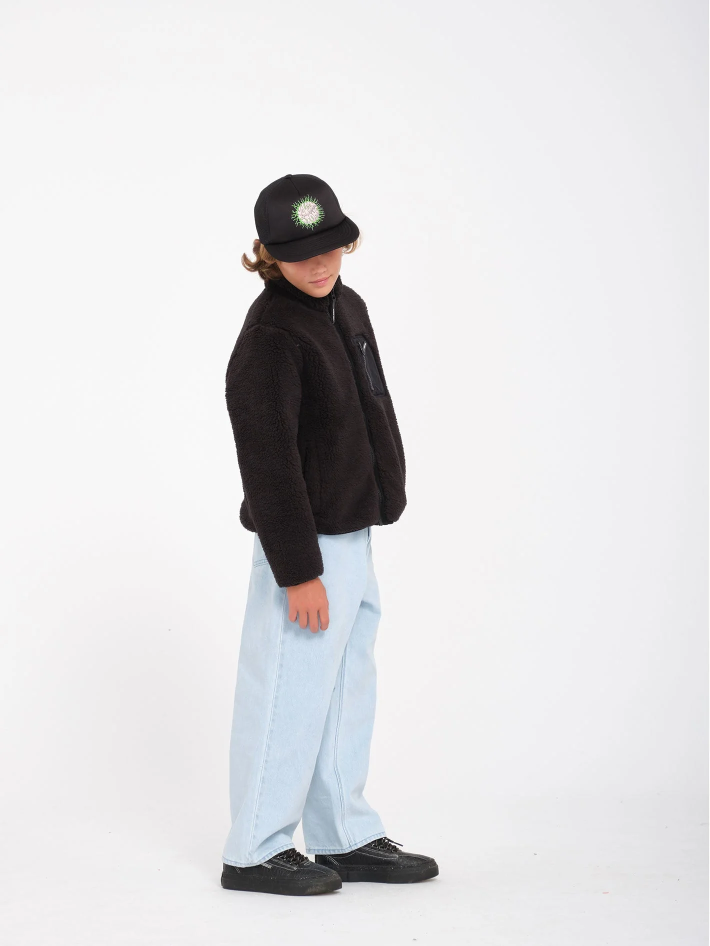 Sweat zippé Muzzer Fuzzar - BLACK - (ENFANT) - Image 2