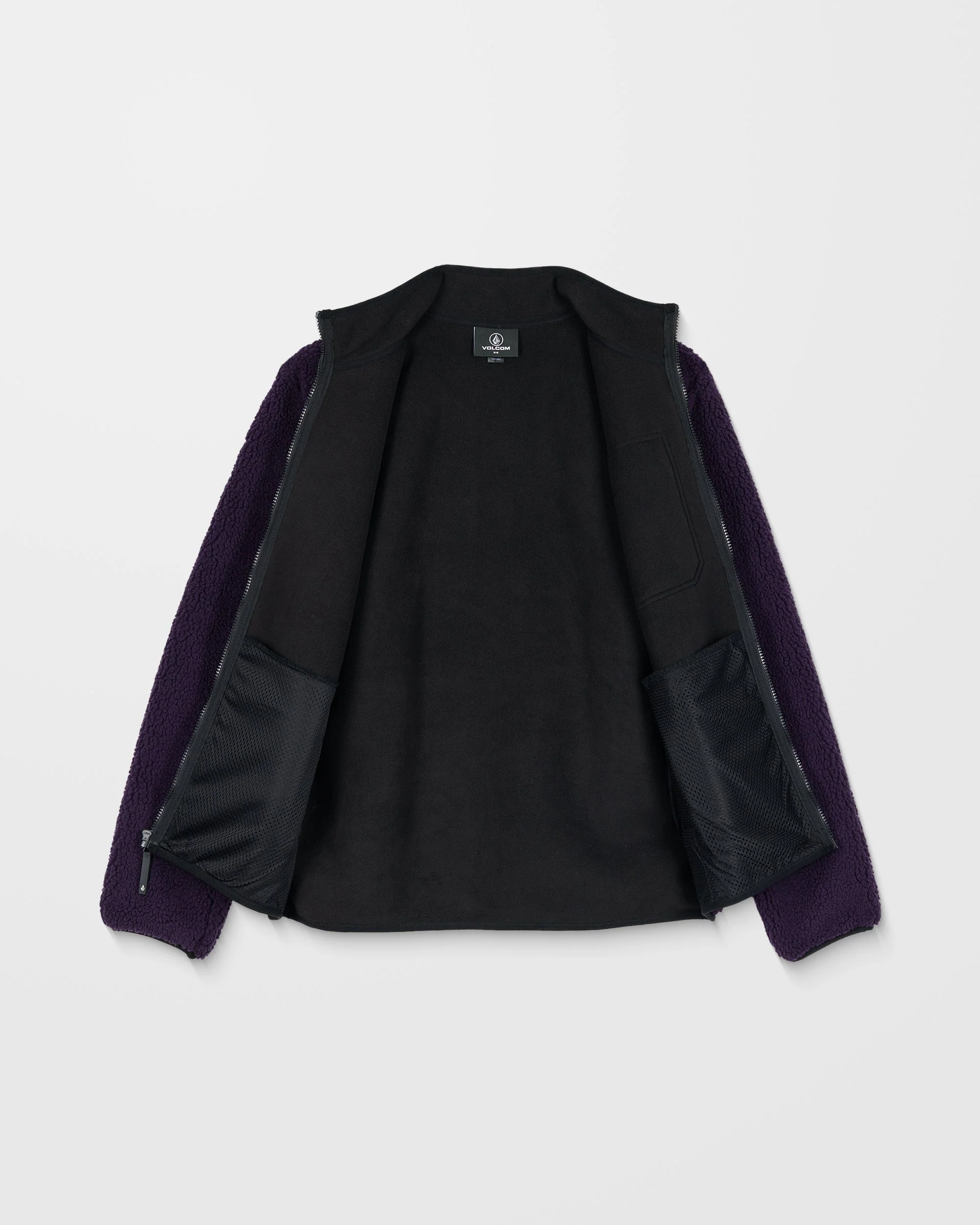 Sweat Sherpa Zippé Muzzer Fuzzar - Dark Purple - Image 11